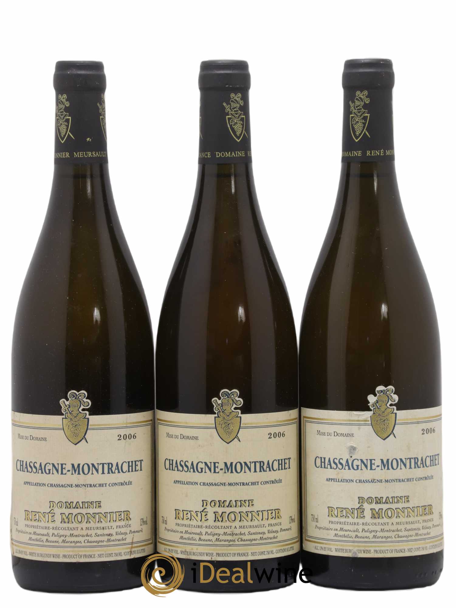 Chassagne-Montrachet Domaine René Monnier 2006 - Lot de 3 bouteilles - 0