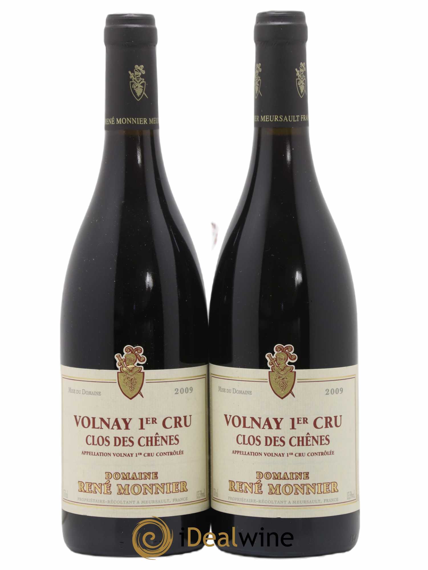 Volnay 1er Cru Clos Des Chênes Domaine René Monnier 2009 - Lot de 2 bouteilles - 0