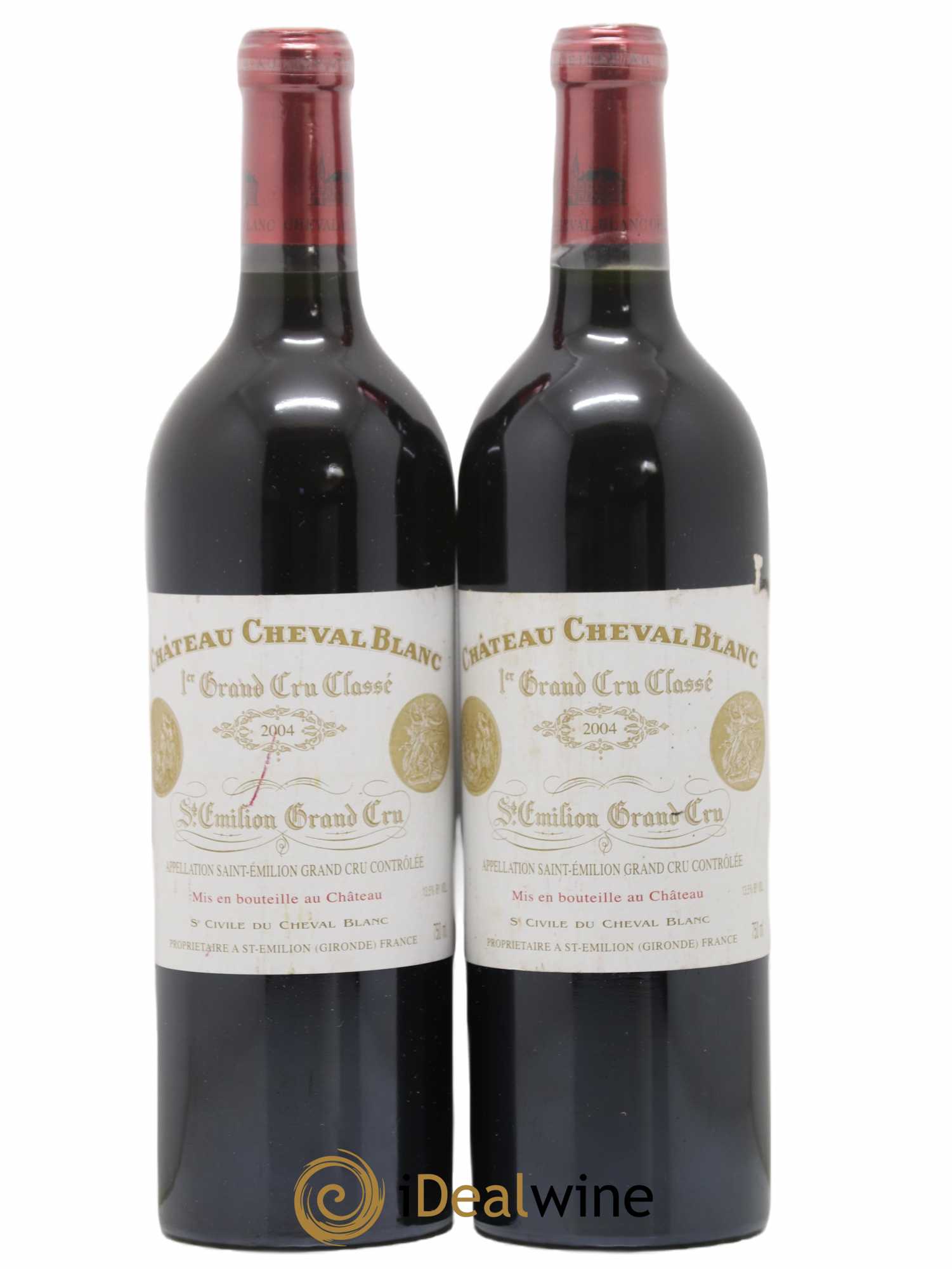 Château Cheval Blanc 1er Grand Cru Classé A 2004 - Lot de 2 bouteilles - 0