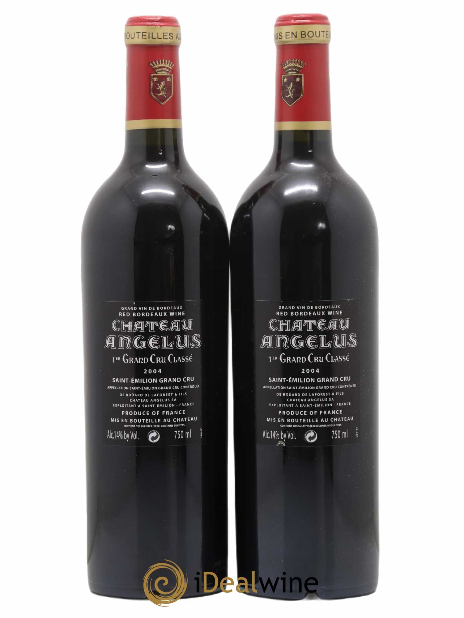Château Angélus 1er Grand Cru Classé A 2004 - Lot de 2 bouteilles - 1