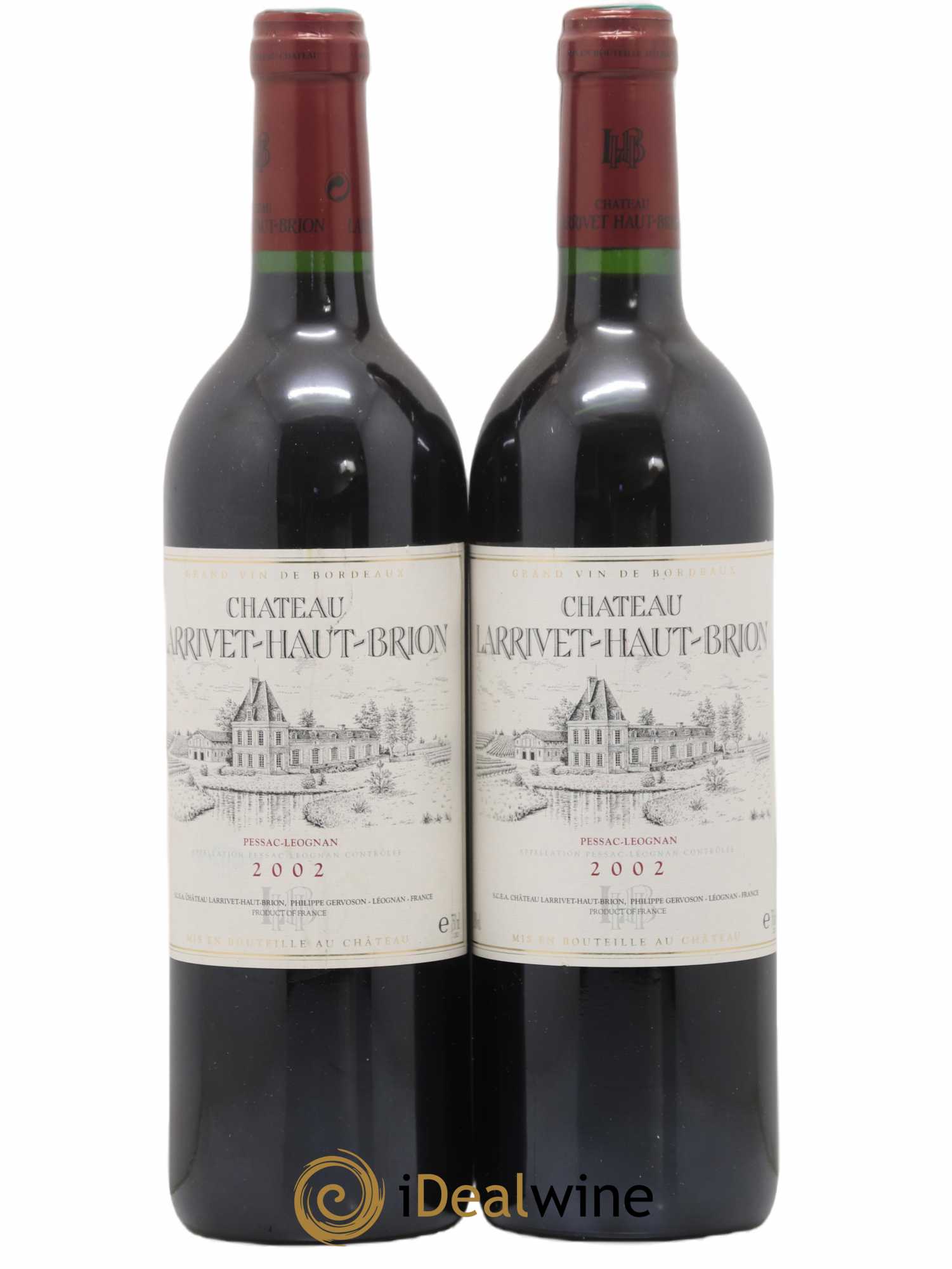 Château Larrivet Haut-Brion 2002 - Lot de 2 bouteilles - 0