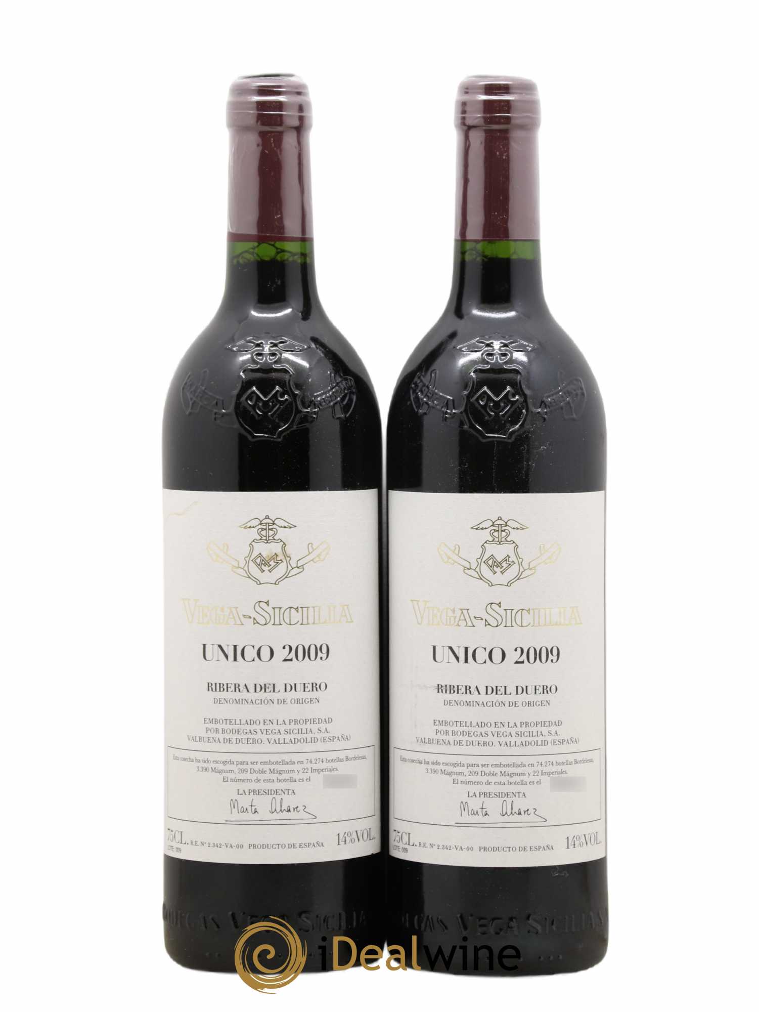 Ribera Del Duero DO Vega Sicilia Unico Famille Alvarez 2009 - Lot de 2 bouteilles - 0
