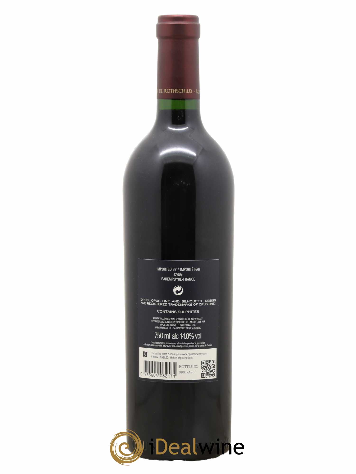 Napa Valley Opus One Robert Mondavi 2017 - Lot de 1 bouteille - 1
