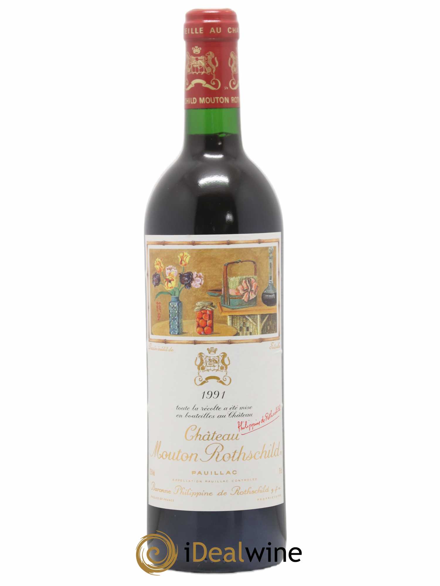 Château Mouton Rothschild 1er Grand Cru Classé 1991 - Lot de 1 bouteille - 0