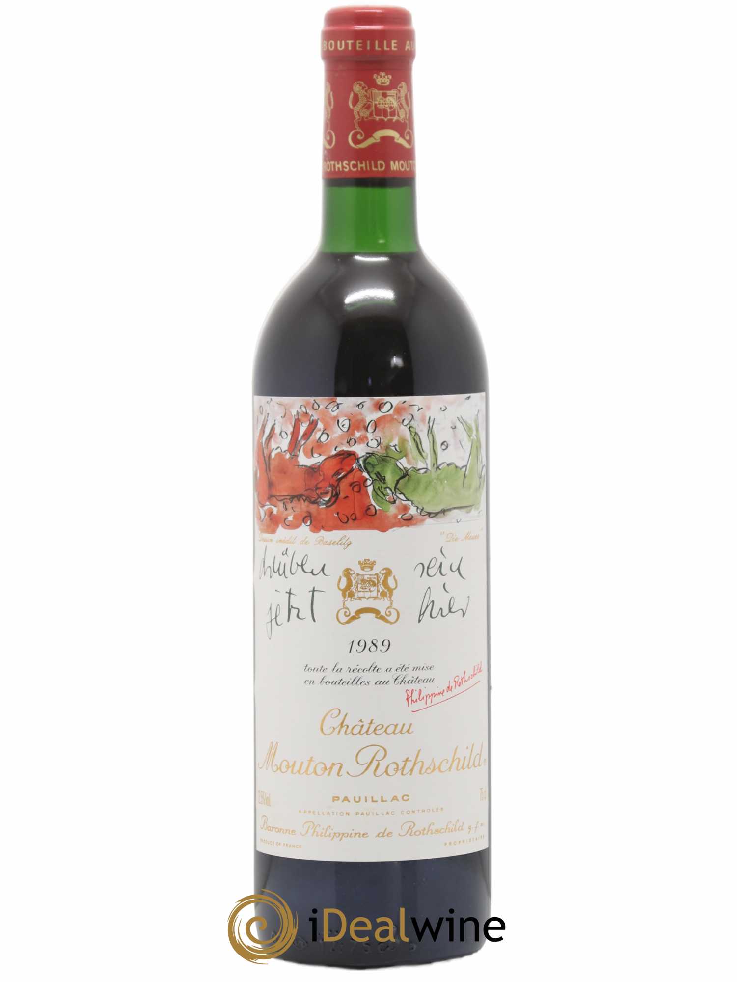 Château Mouton Rothschild 1er Grand Cru Classé 1989 - Lot de 1 bouteille - 0