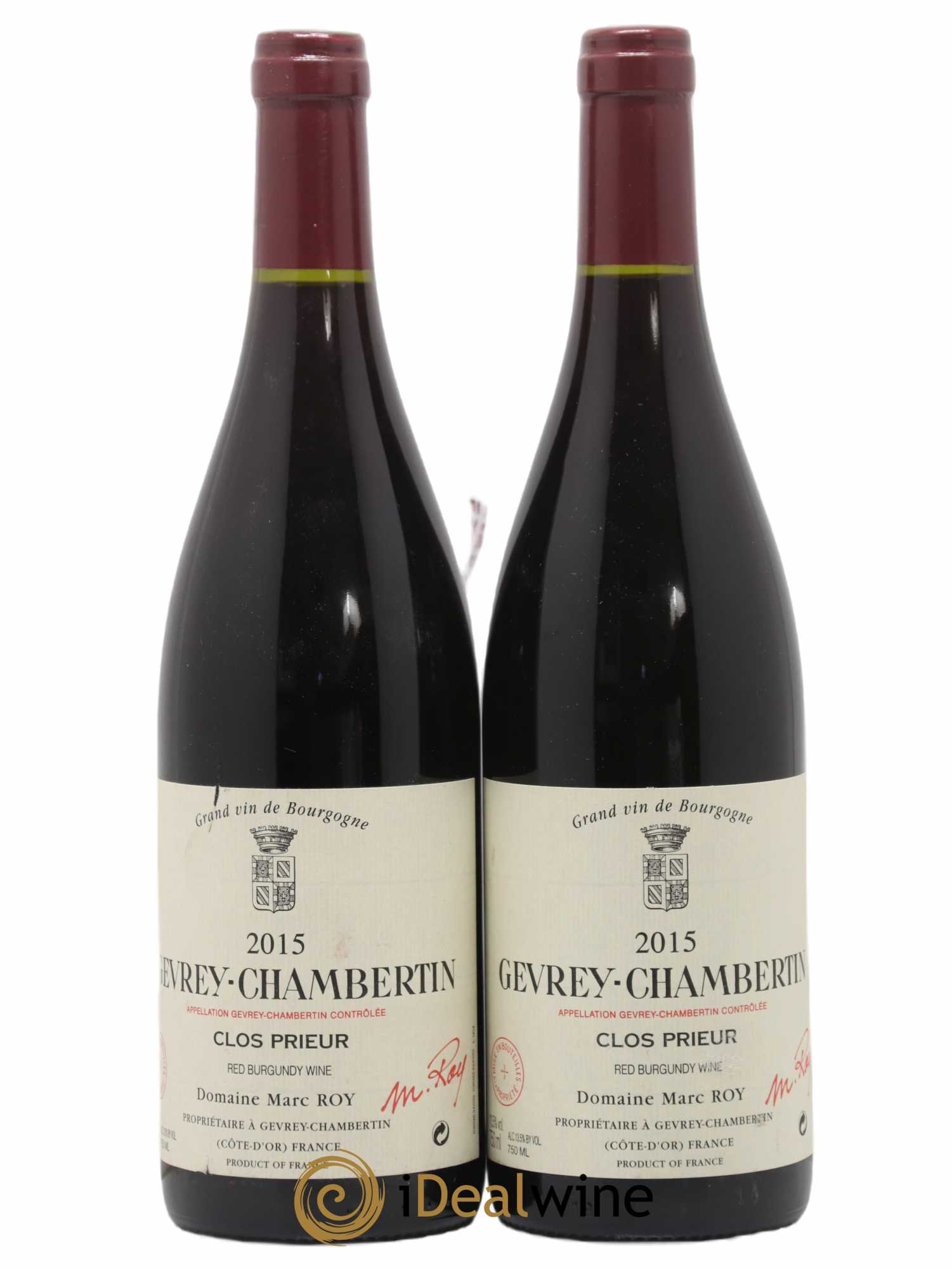 Gevrey-Chambertin Clos Prieur Marc Roy 2015 - Lot de 2 bouteilles - 0