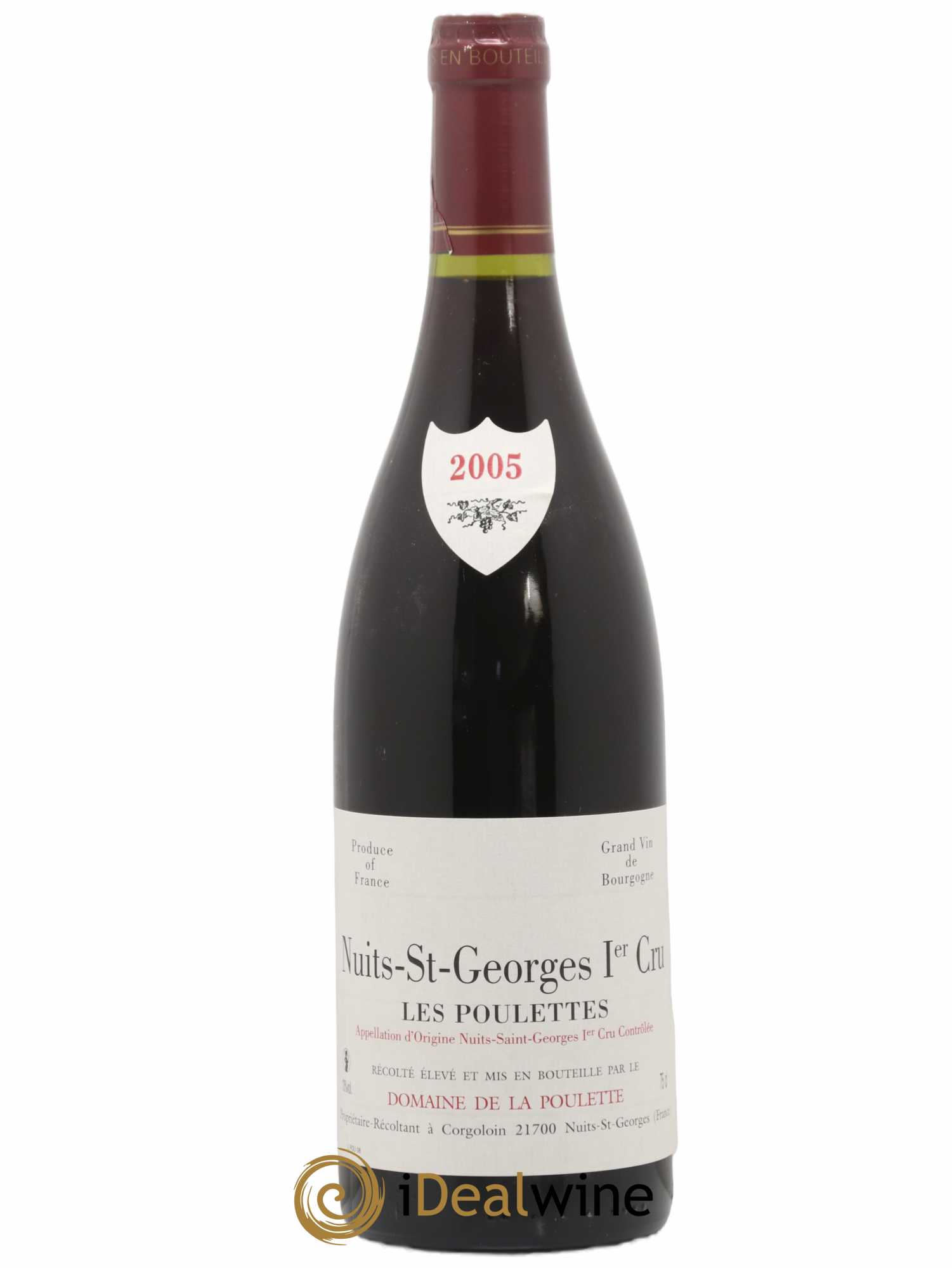 Nuits-Saint-Georges 1er Cru Les Poulettes Domaine de La Poulette 2005 - Lot de 1 bouteille - 0