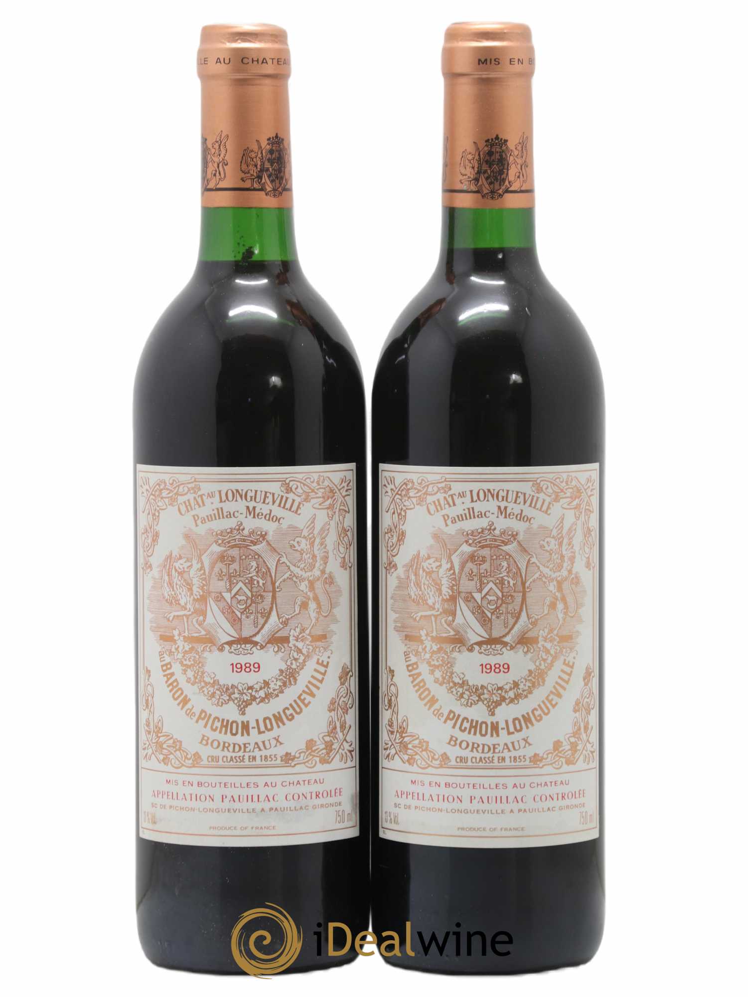 Pichon Longueville Baron 2ème Grand Cru Classé 1989 - Lot de 2 bouteilles - 0