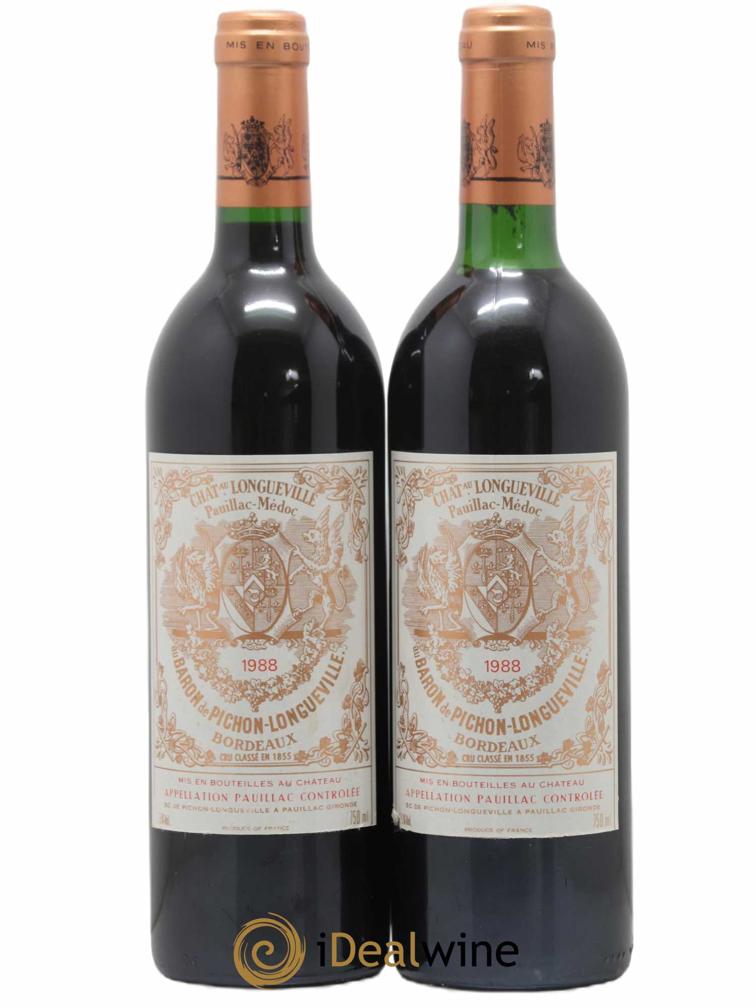 Pichon Longueville Baron 2ème Grand Cru Classé 1988 - Lot de 2 bouteilles - 0
