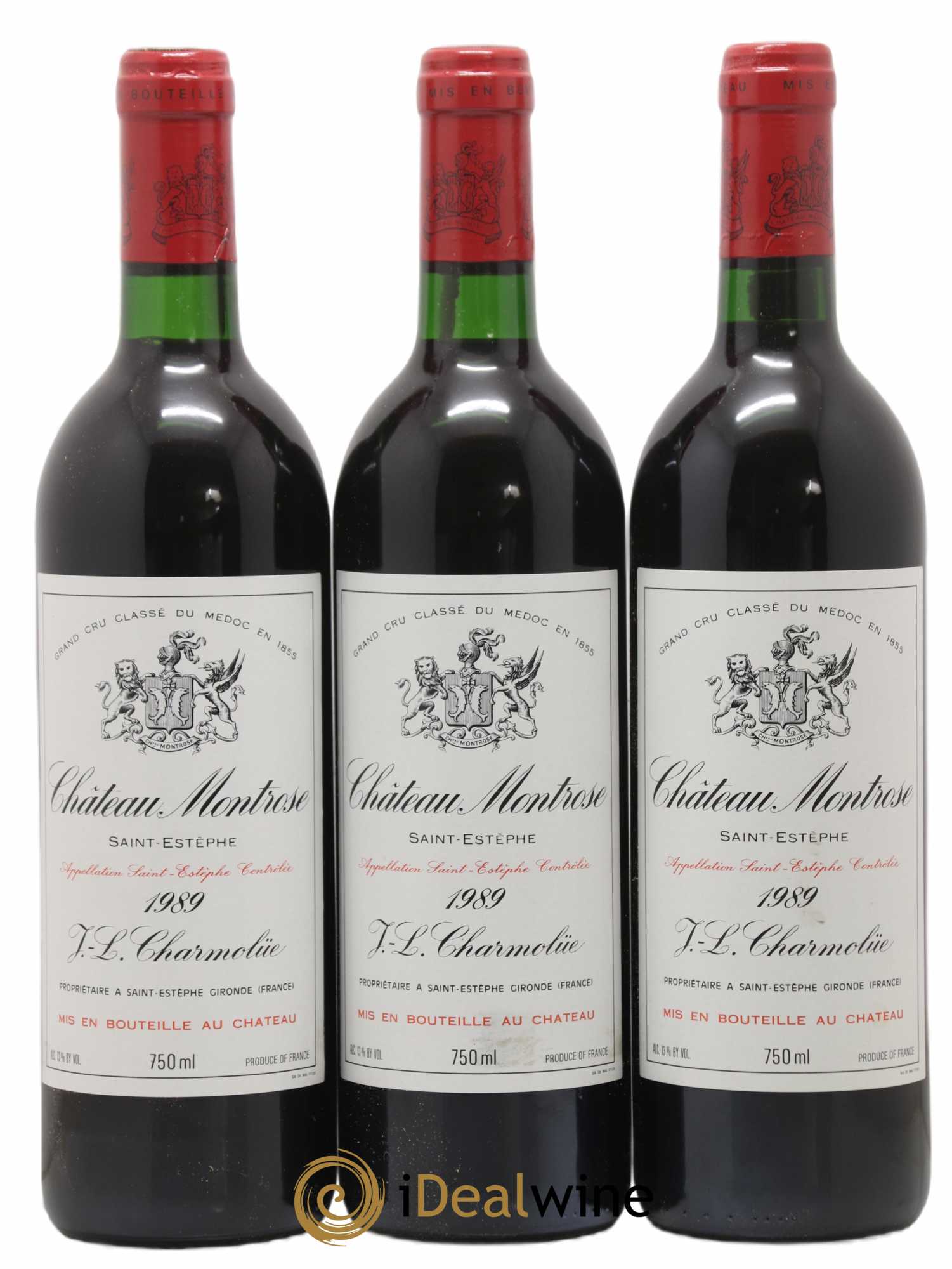 Château Montrose 2ème Grand Cru Classé 1989 - Lot de 3 bouteilles - 0