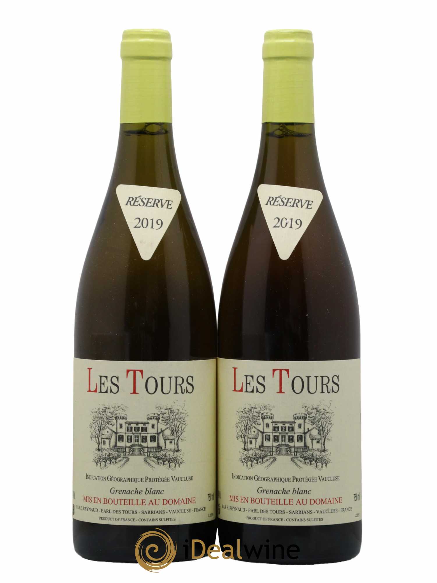 Vaucluse (Vin de Pays de Vaucluse) Les Tours Grenache Blanc Emmanuel Reynaud 2019 - Lot de 2 bouteilles - 0
