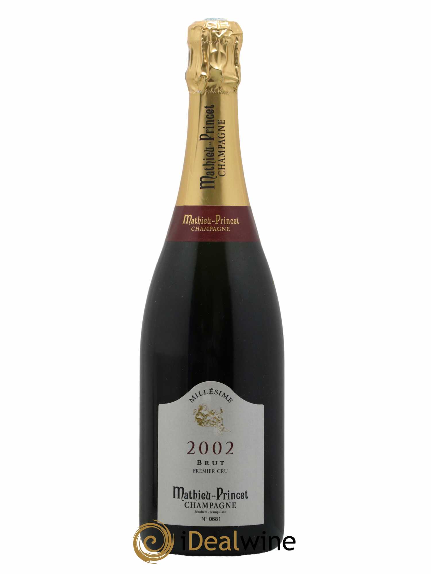 Champagne Brut Premier Cru Mathieu-Princet 2002 - Lot de 1 bouteille - 0