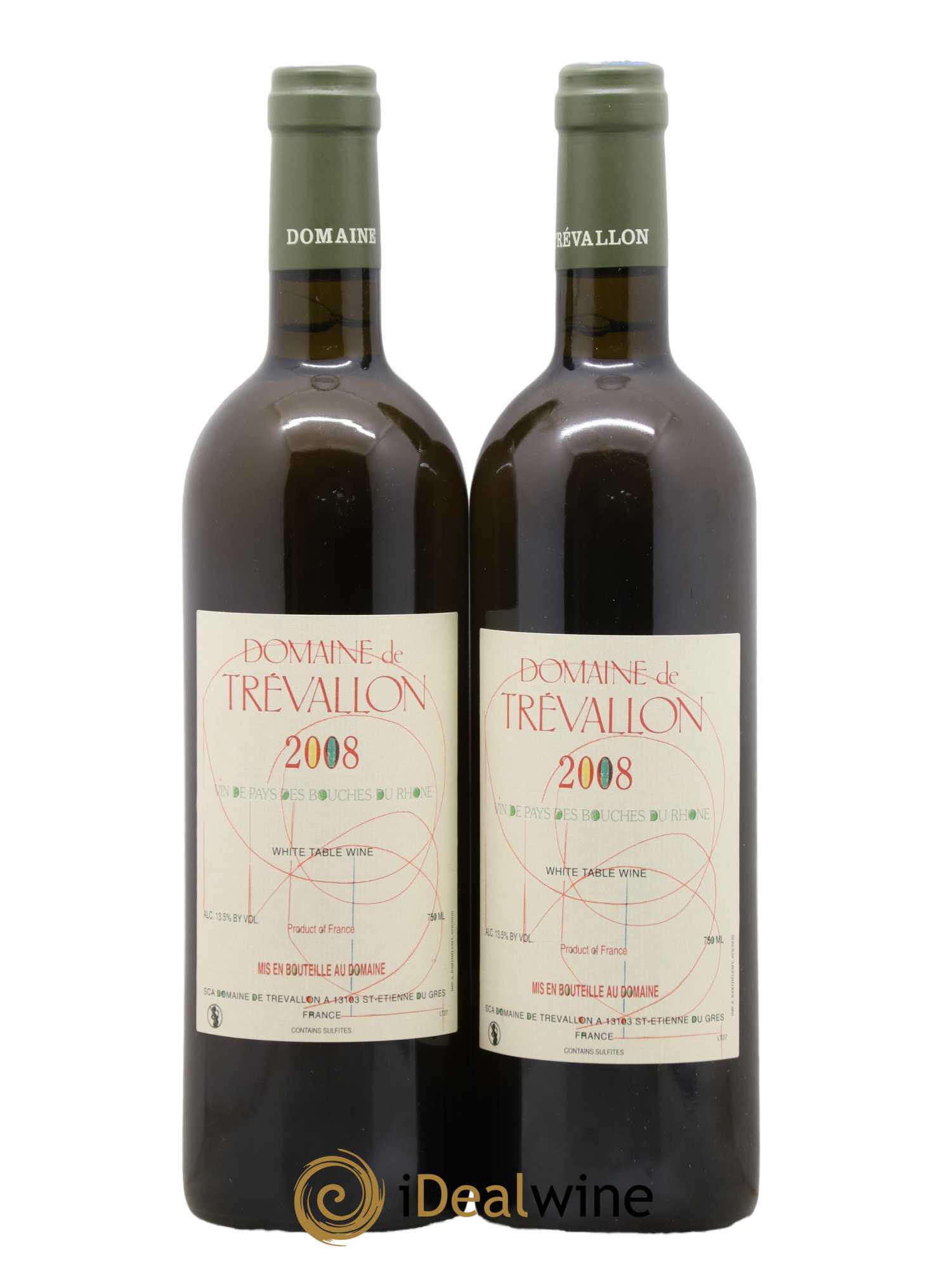 VDP Bouches du Rhône Trévallon (Domaine de) Eloi Dürrbach 2008 - Lot de 2 bouteilles - 0
