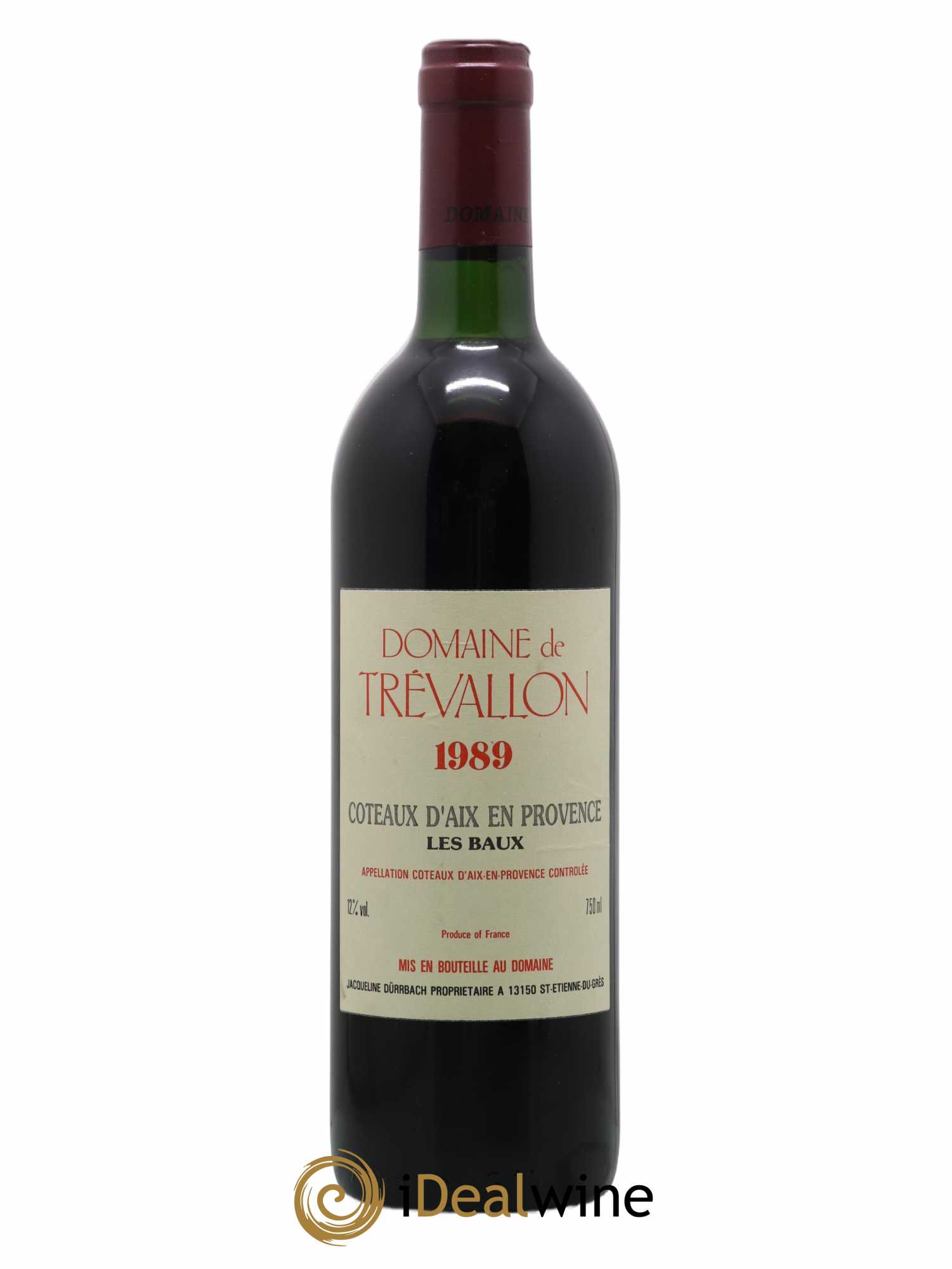 Coteaux d'Aix-en-Provence Trévallon (Domaine de) Eloi Dürrbach 1989 - Lot de 1 bouteille - 0