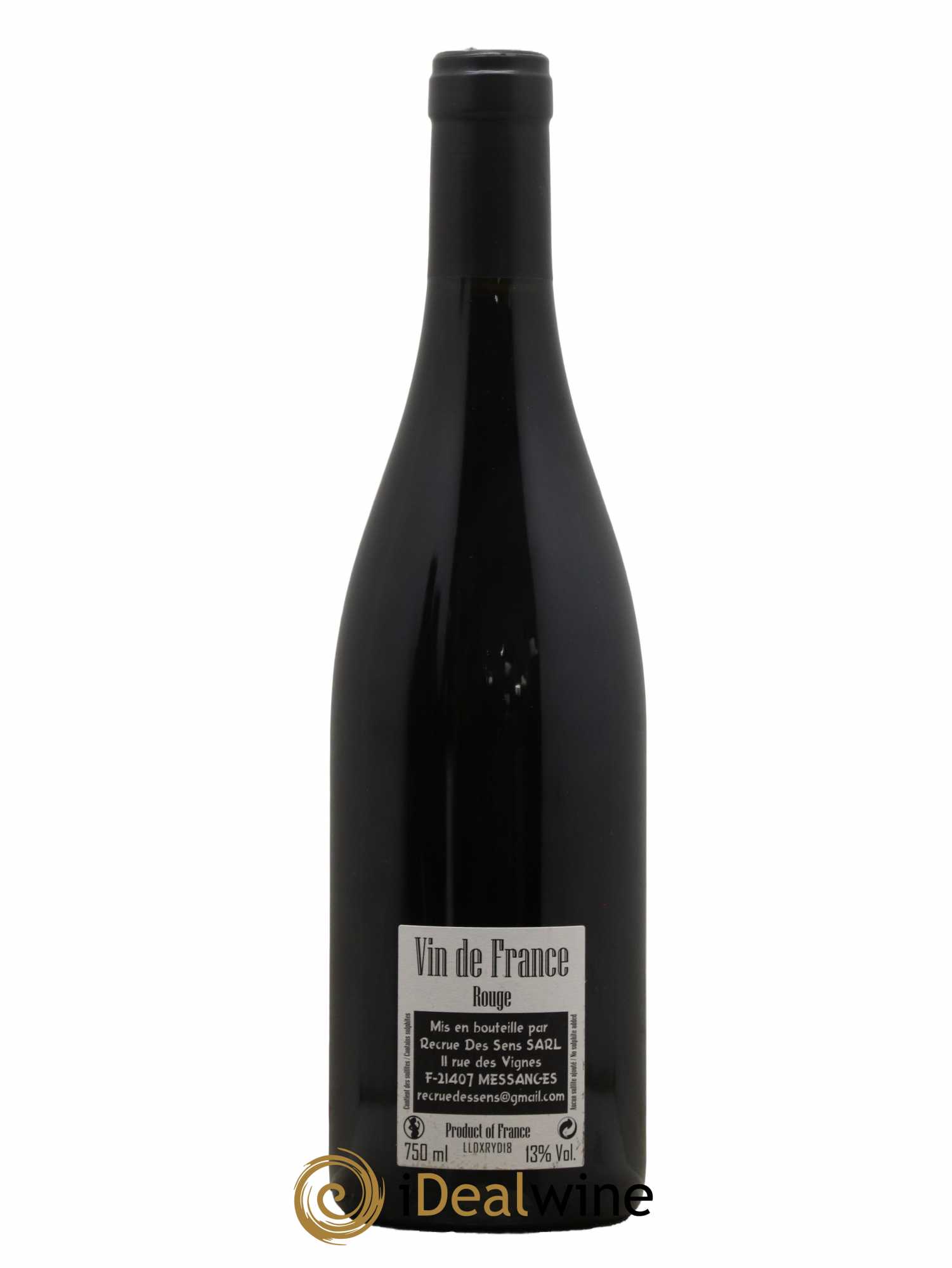 Vin de France Recrue des Sens LDX Yann Durieux 2018 - Lot de 1 bouteille - 1
