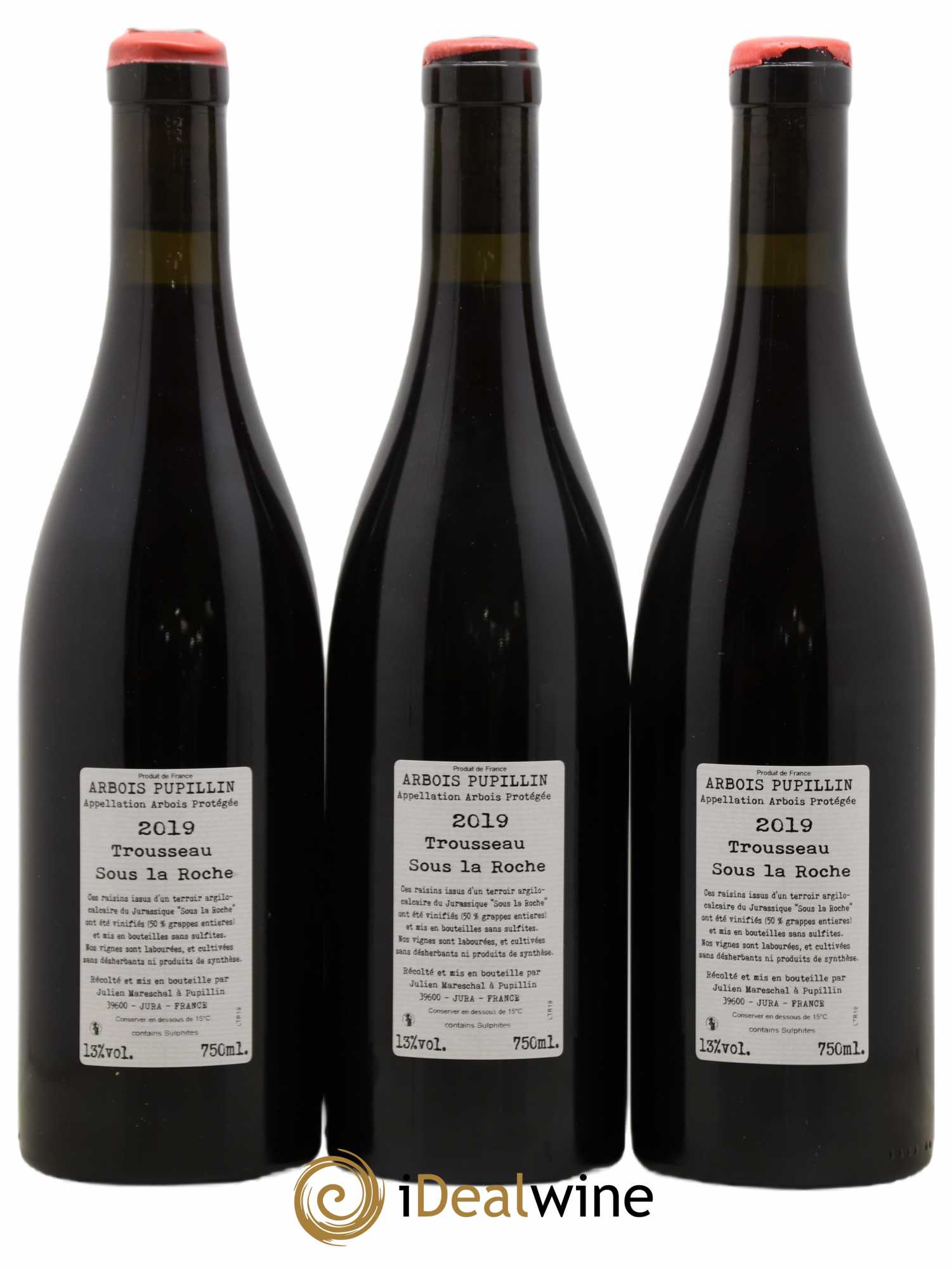 Arbois Pupillin Trousseau Sous La Roche Domaine De La Borde 2019 - Posten von 3 Flaschen - 1
