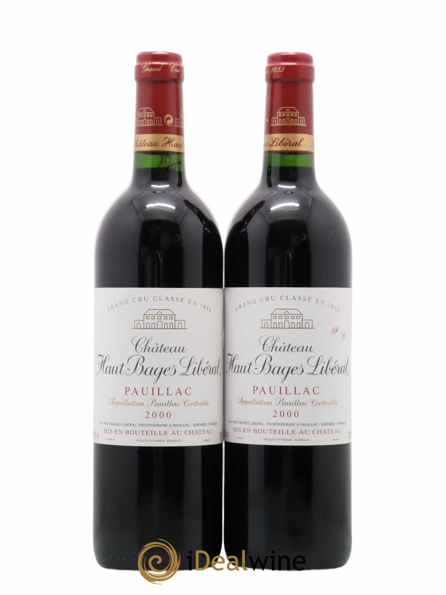 Château Haut Bages Libéral 5ème Grand Cru Classé 2000 - Lot de 2 bouteilles - 0
