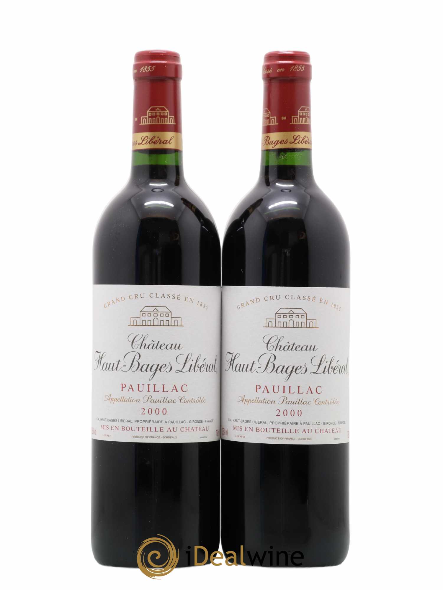 Château Haut Bages Libéral 5ème Grand Cru Classé 2000 - Lot de 2 bouteilles - 0