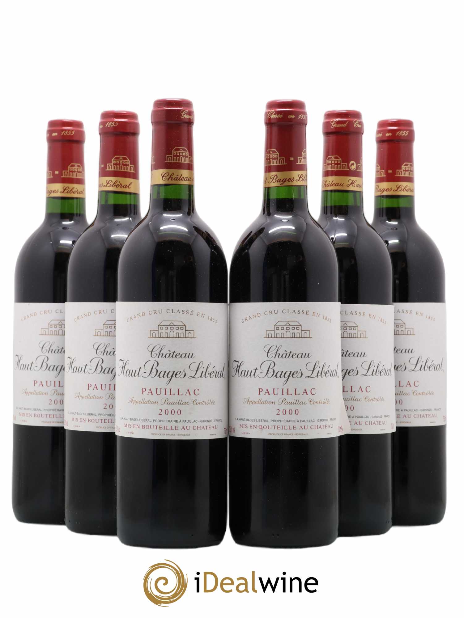 Château Haut Bages Libéral 5ème Grand Cru Classé 2000 - Lot de 6 bouteilles - 0