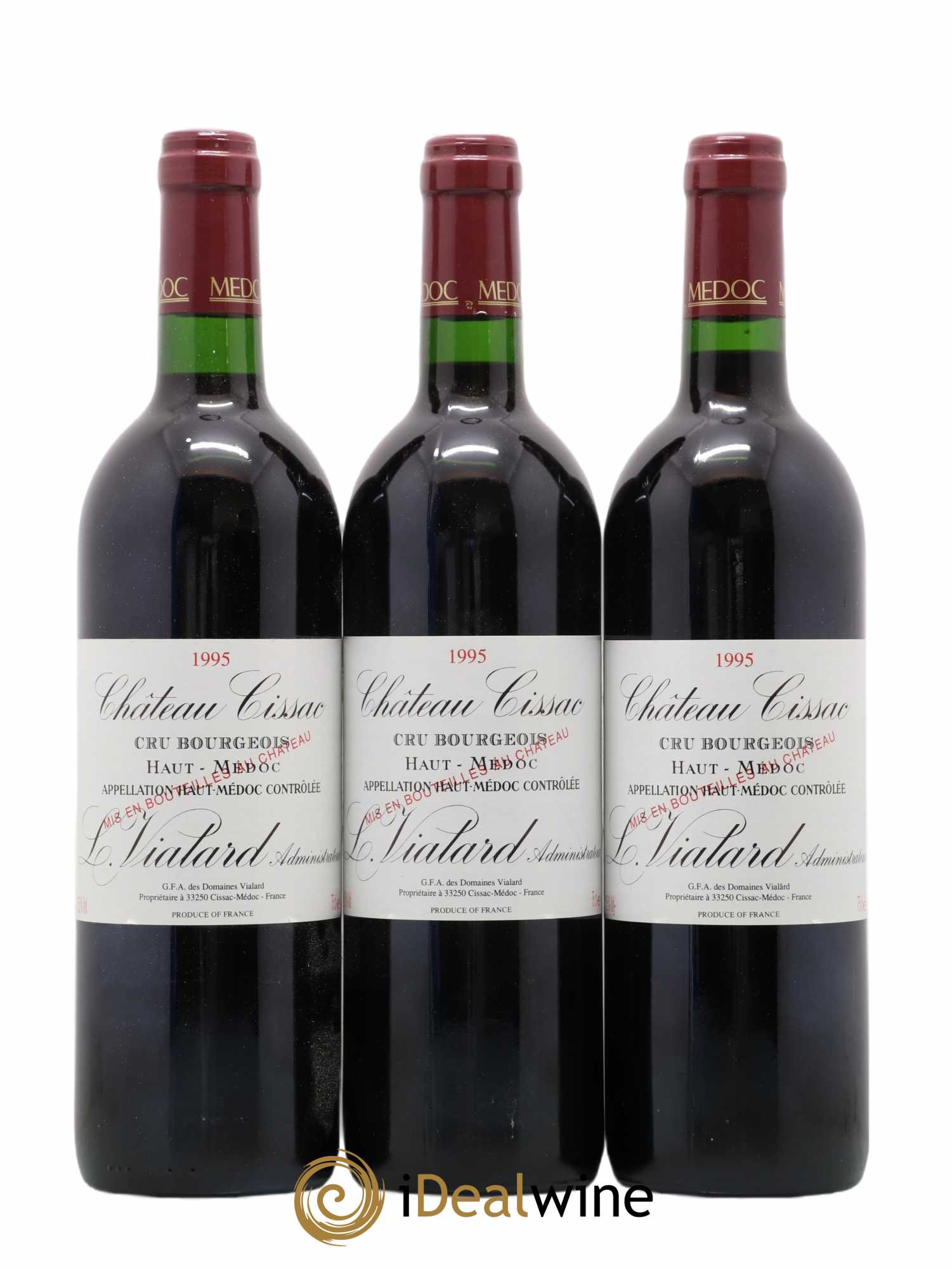 Château Cissac Cru Bourgeois 1995 - Lot de 6 bouteilles - 2