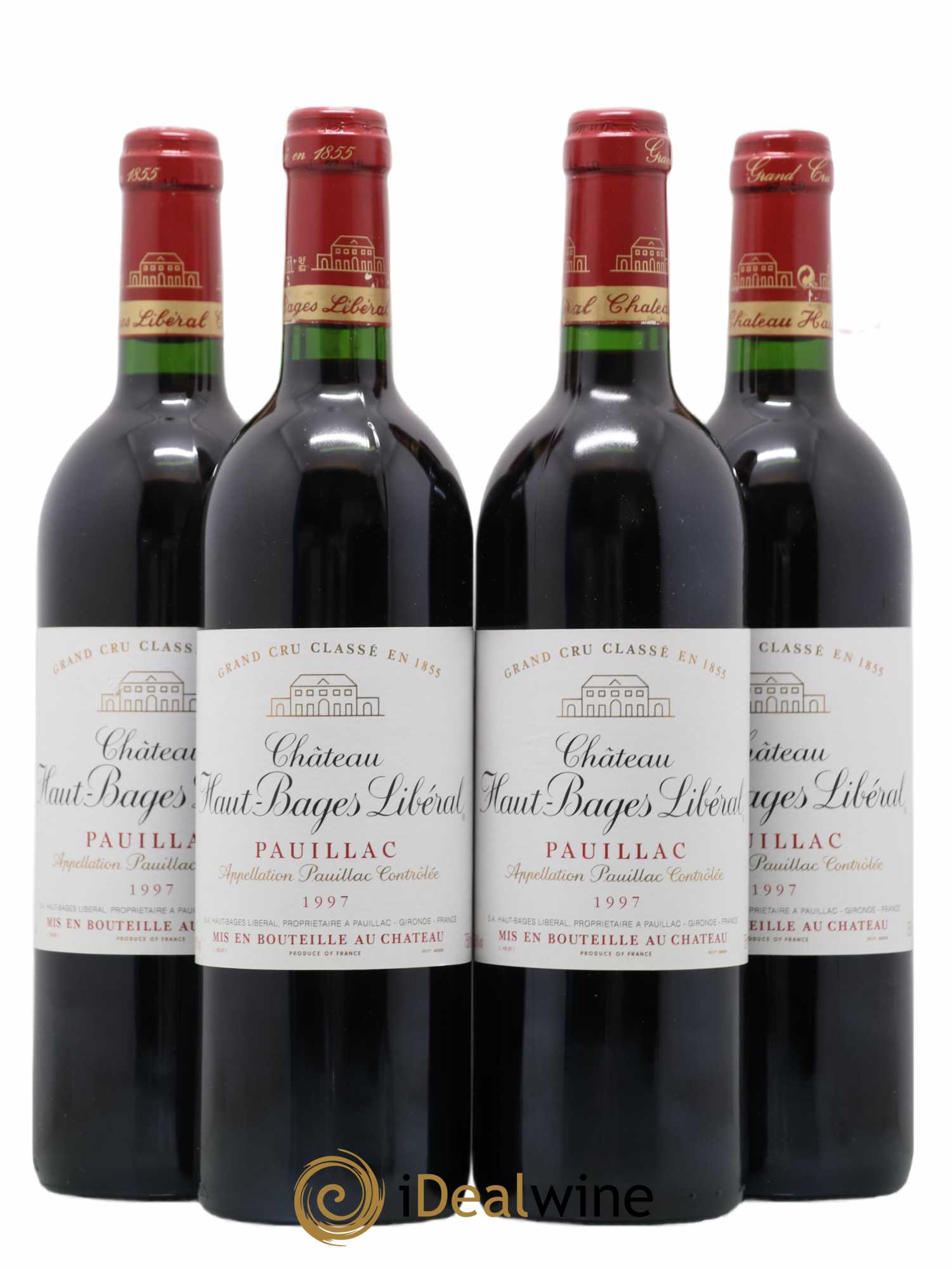 Château Haut Bages Libéral 5ème Grand Cru Classé 1997 - Lot de 4 bouteilles - 0