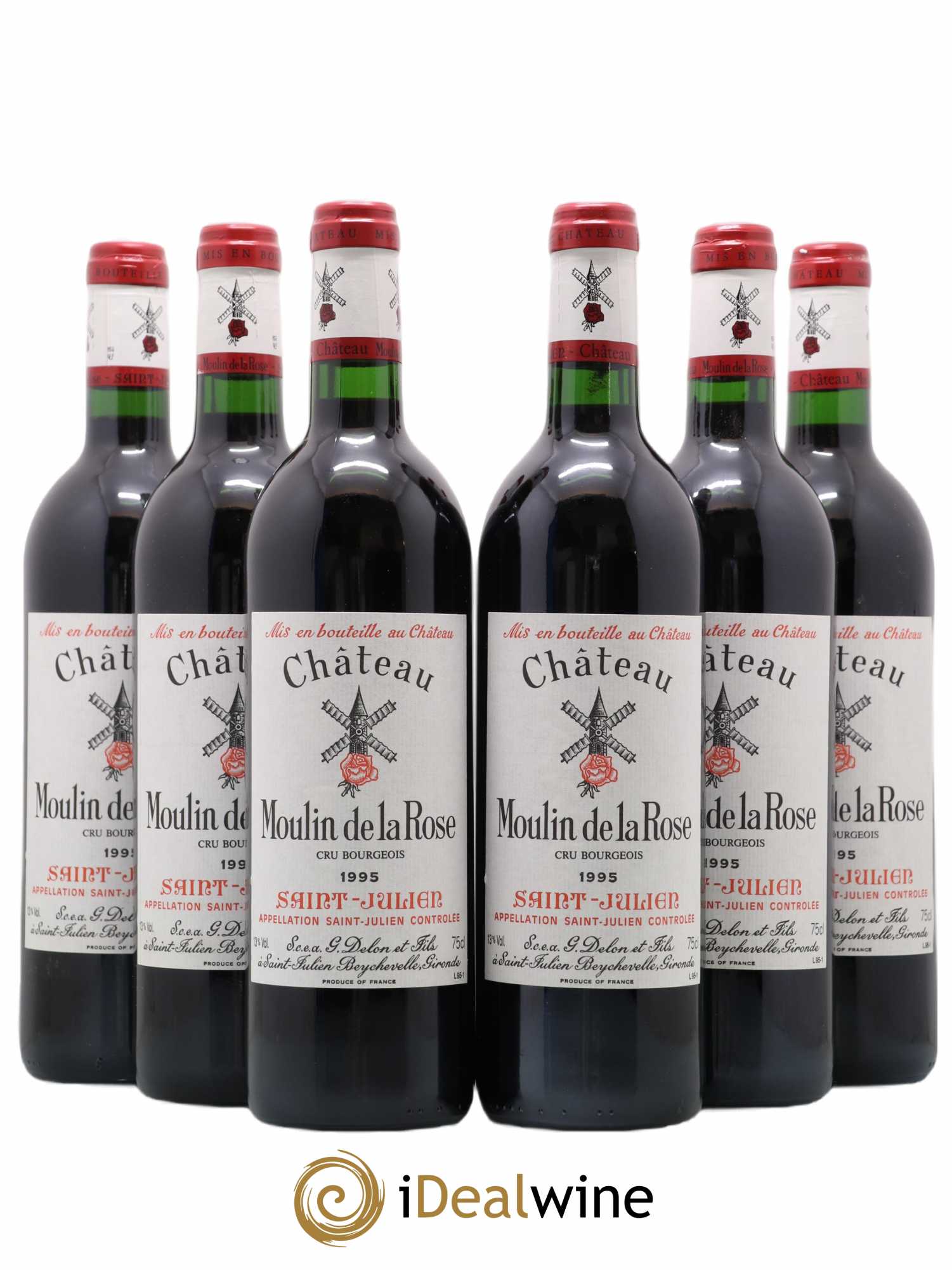 Château Moulin de la Rose Cru Bourgeois 1995 - Lot de 6 bouteilles - 0