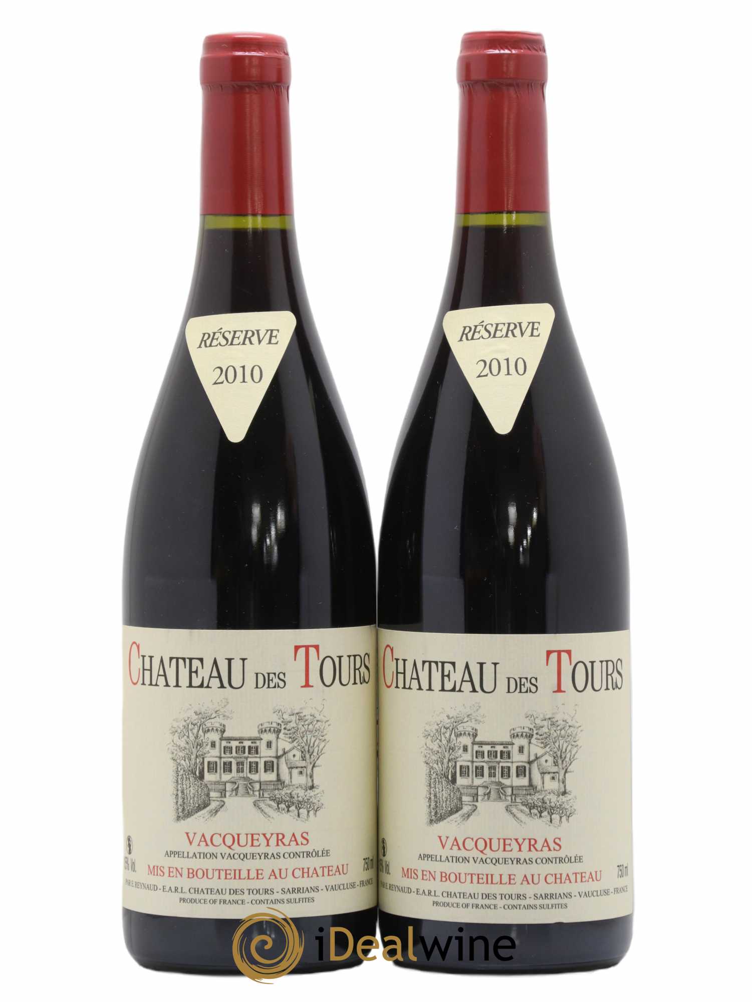 Vacqueyras Château des Tours Emmanuel Reynaud 2010 - Lot de 2 bouteilles - 0