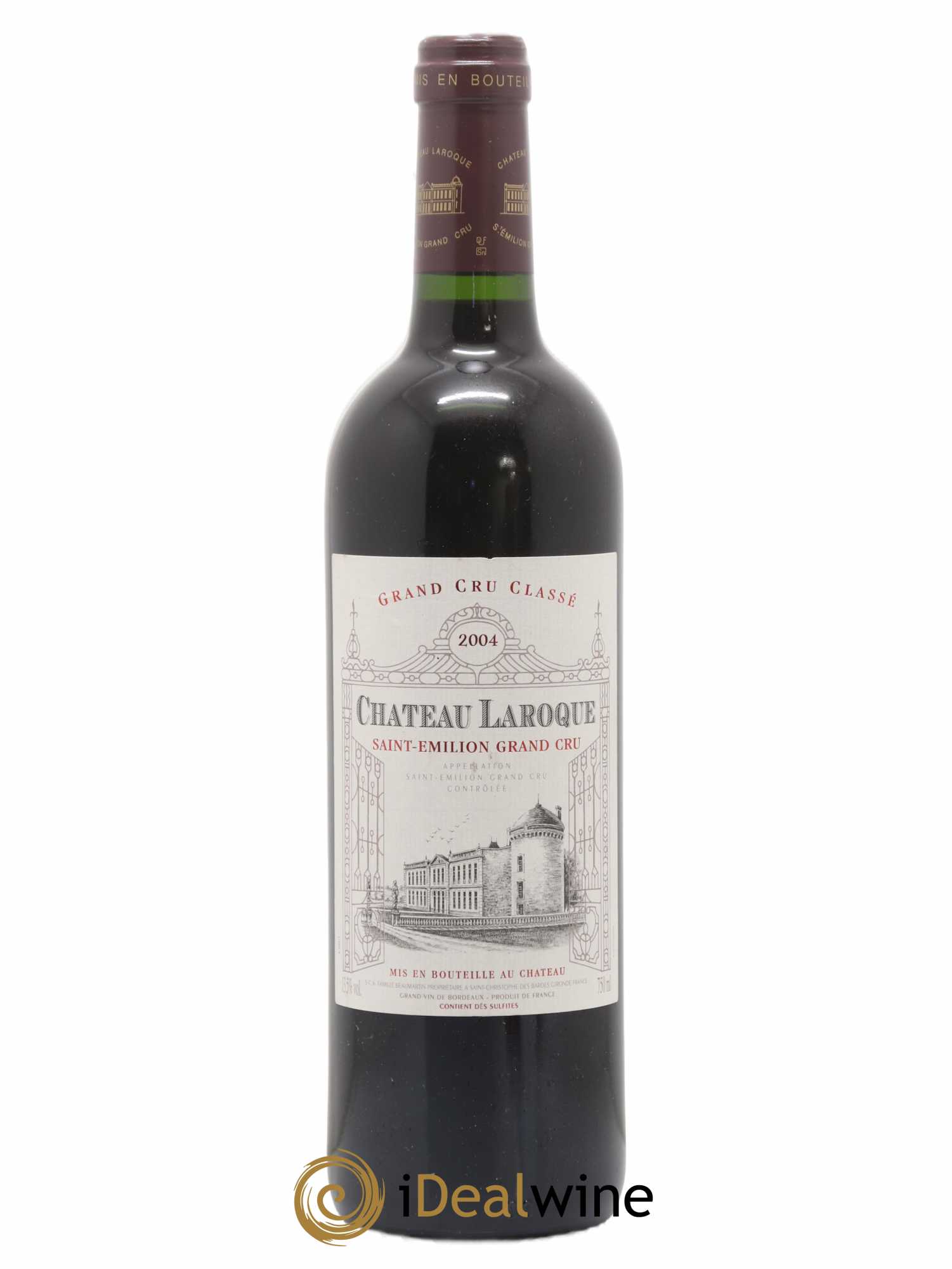 Château Laroque Grand Cru Classé 2004 - Lot de 1 bouteille - 0