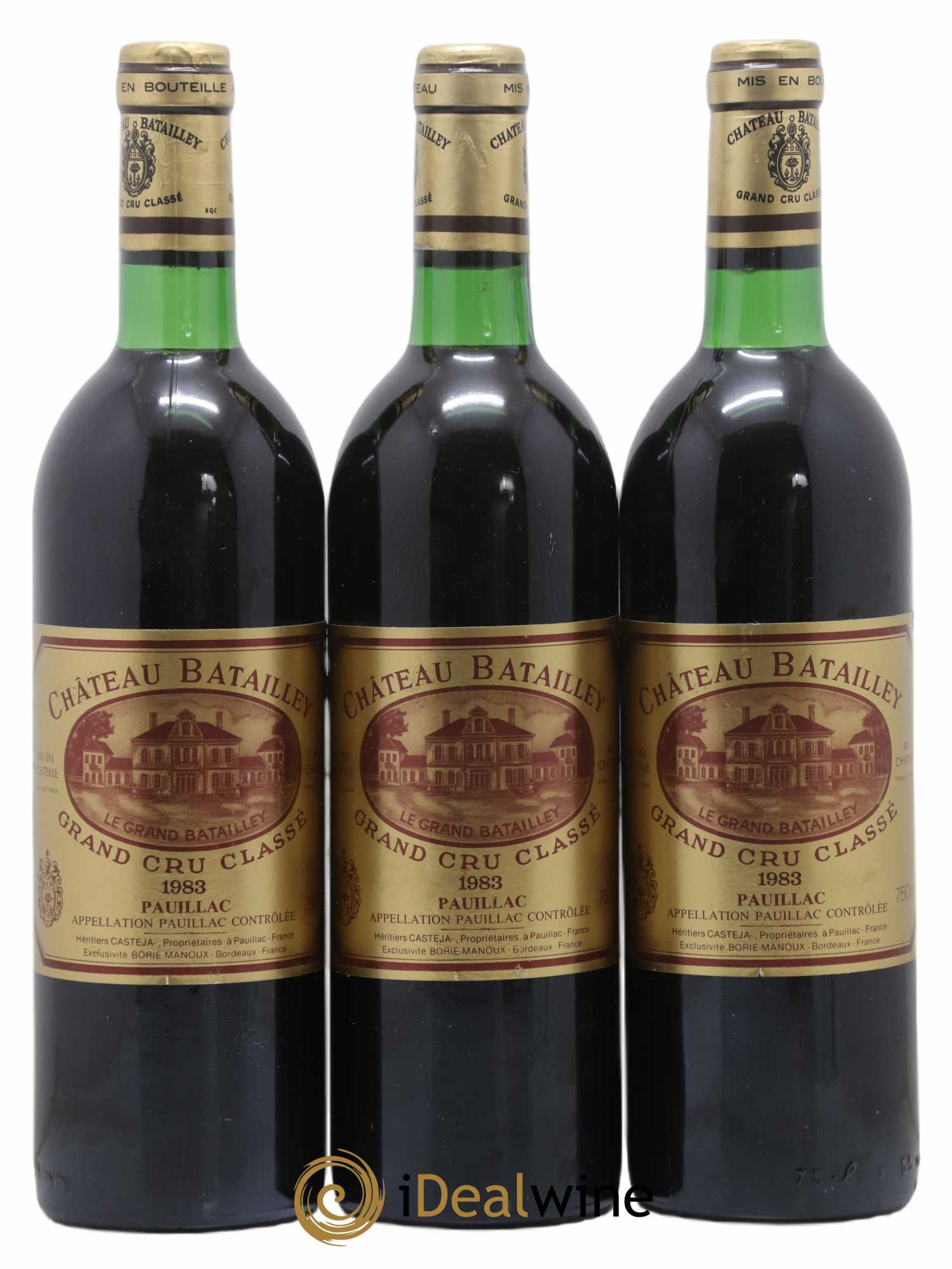 Château Batailley 5ème Grand Cru Classé 1983 - Lot de 3 bouteilles - 0