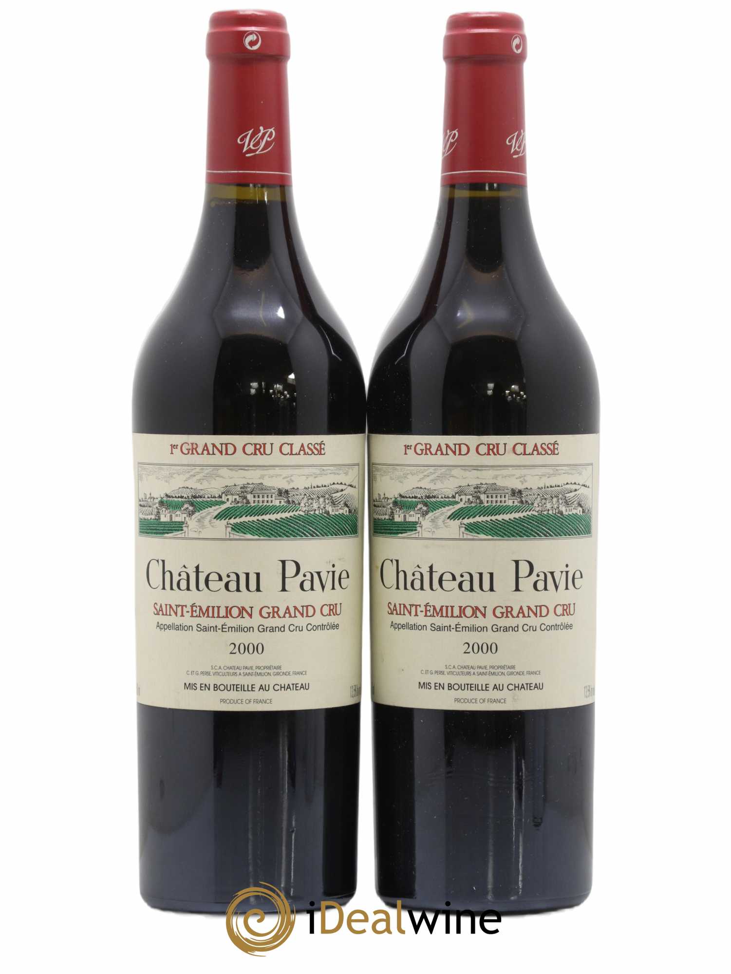 Château Pavie 1er Grand Cru Classé A 2000 - Lot de 2 bouteilles - 0