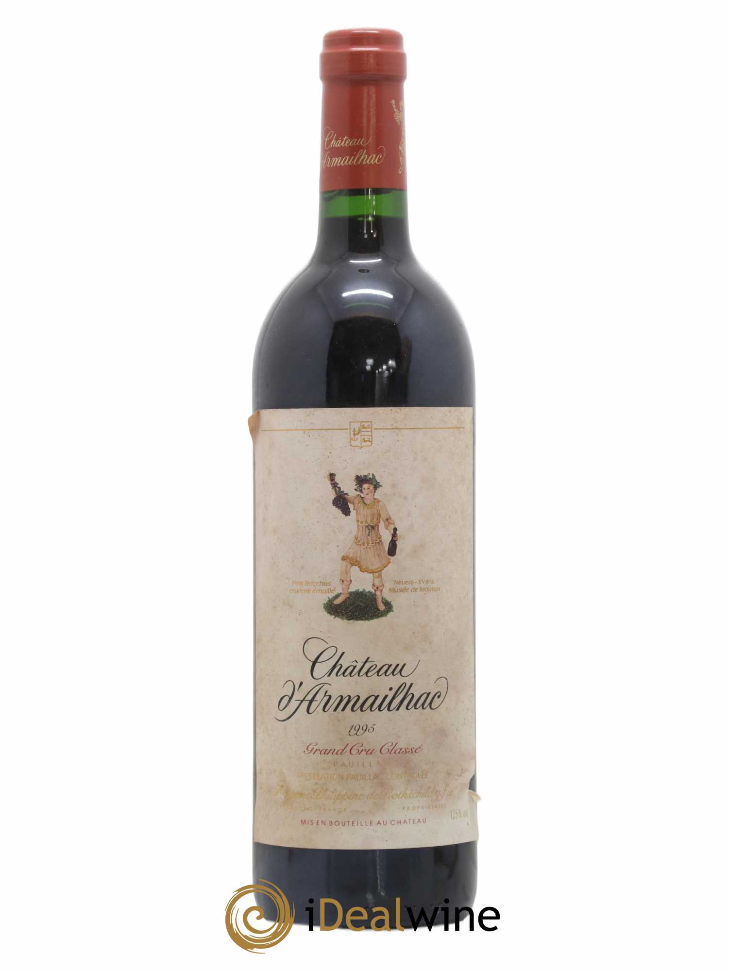 Château d' Armailhac - Mouton Baron(ne) Philippe 5ème Grand Cru Classé 1995 - Lot de 1 bouteille - 0