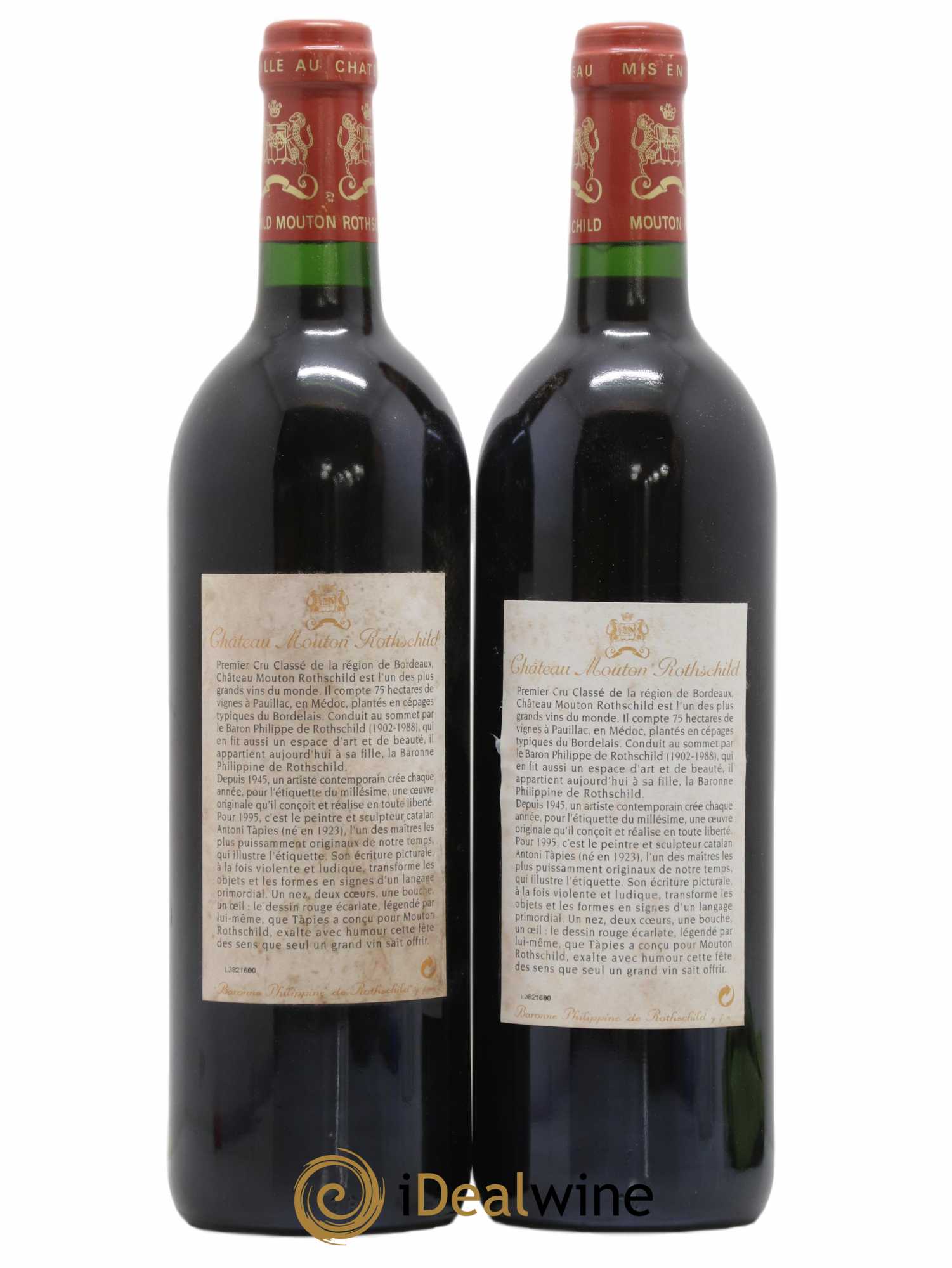 Château Mouton Rothschild 1er Grand Cru Classé 1995 - Lot of 2 bottles - 1