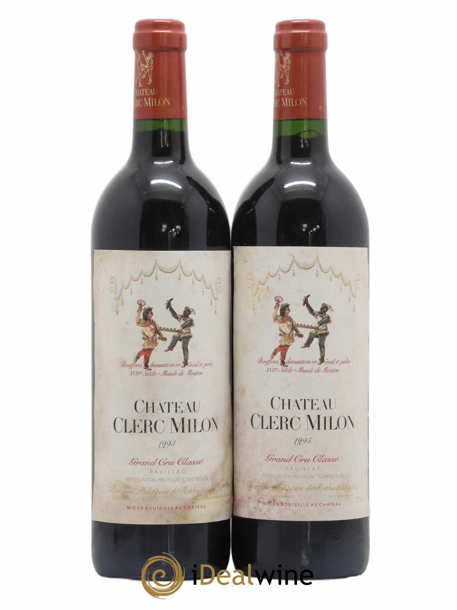 Château Clerc Milon 5ème Grand Cru Classé 1995 - Lot de 2 bouteilles - 0