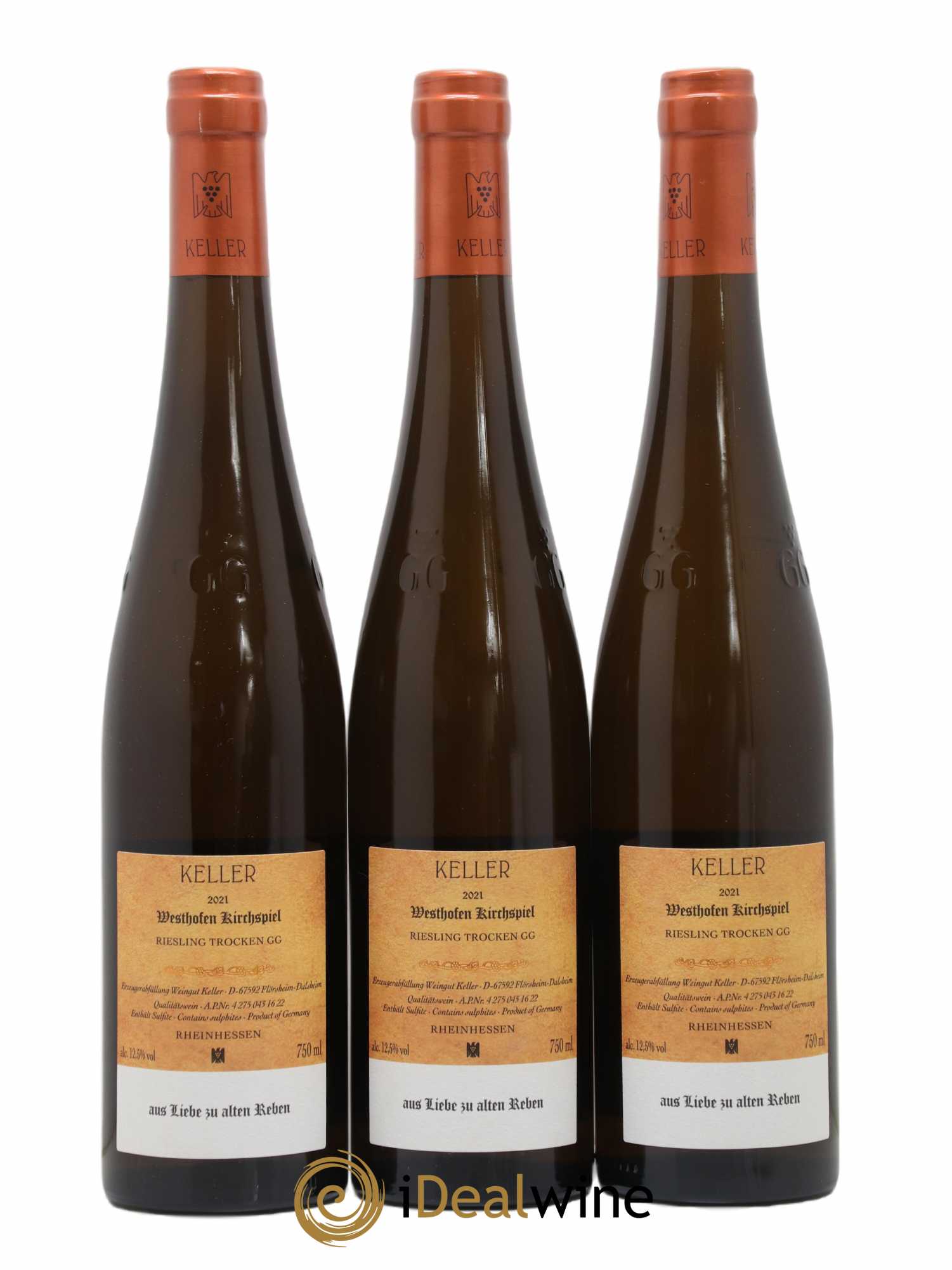 Riesling Trocken Westhofen Kirchspiel Keller GG 2021 - Posten von 3 Flaschen - 1