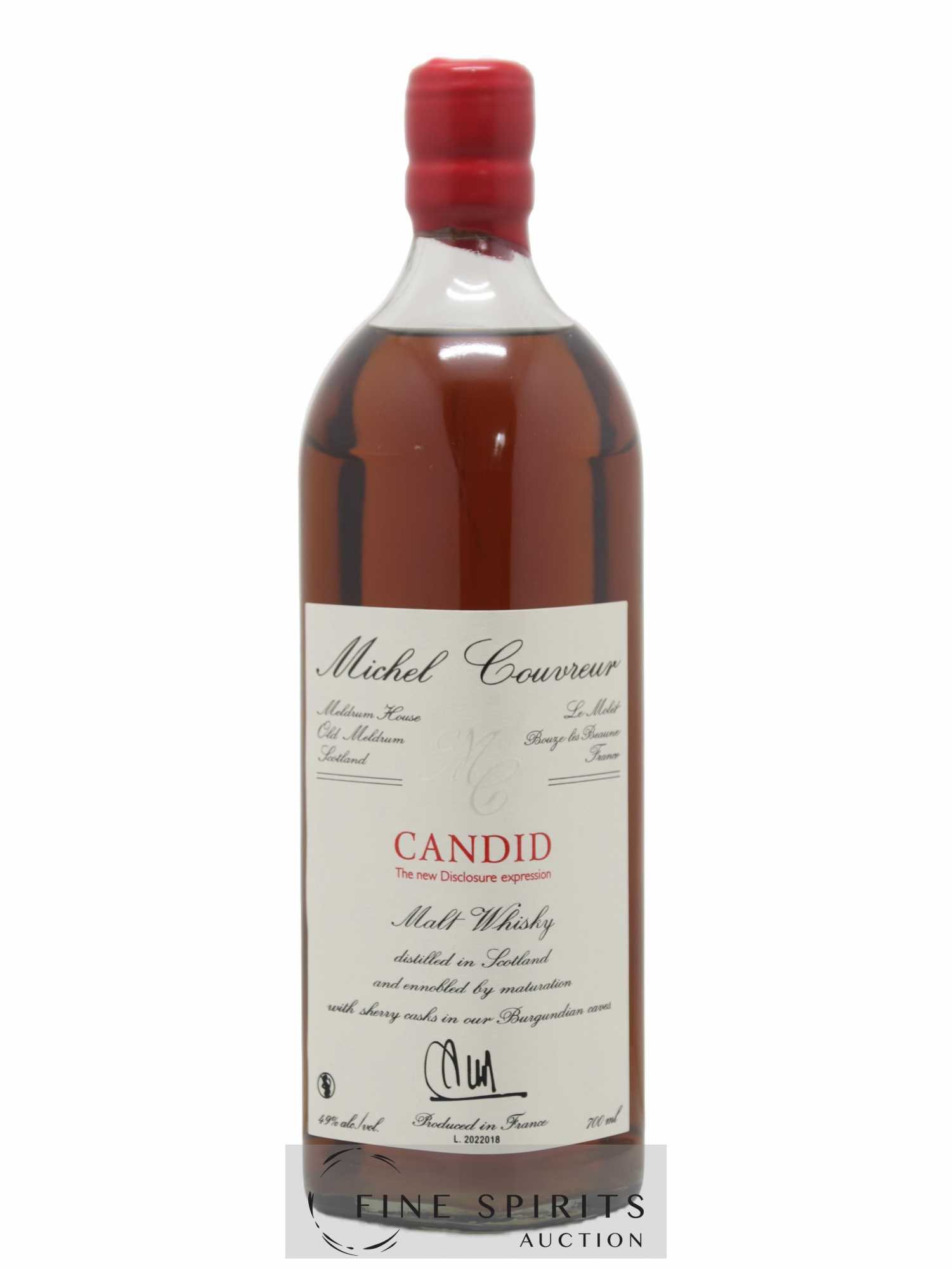 Michel Couvreur Of. Candid The New Disclosure Expression Sherry Casks matured - Lot de 1 bouteille - 1