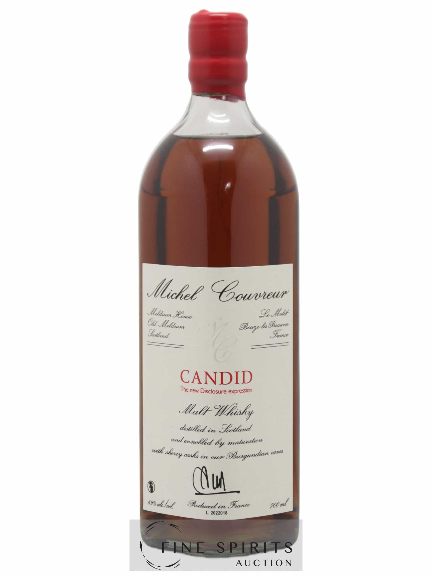 Michel Couvreur Of. Candid The New Disclosure Expression Sherry Casks matured - Lot de 1 bouteille - 1