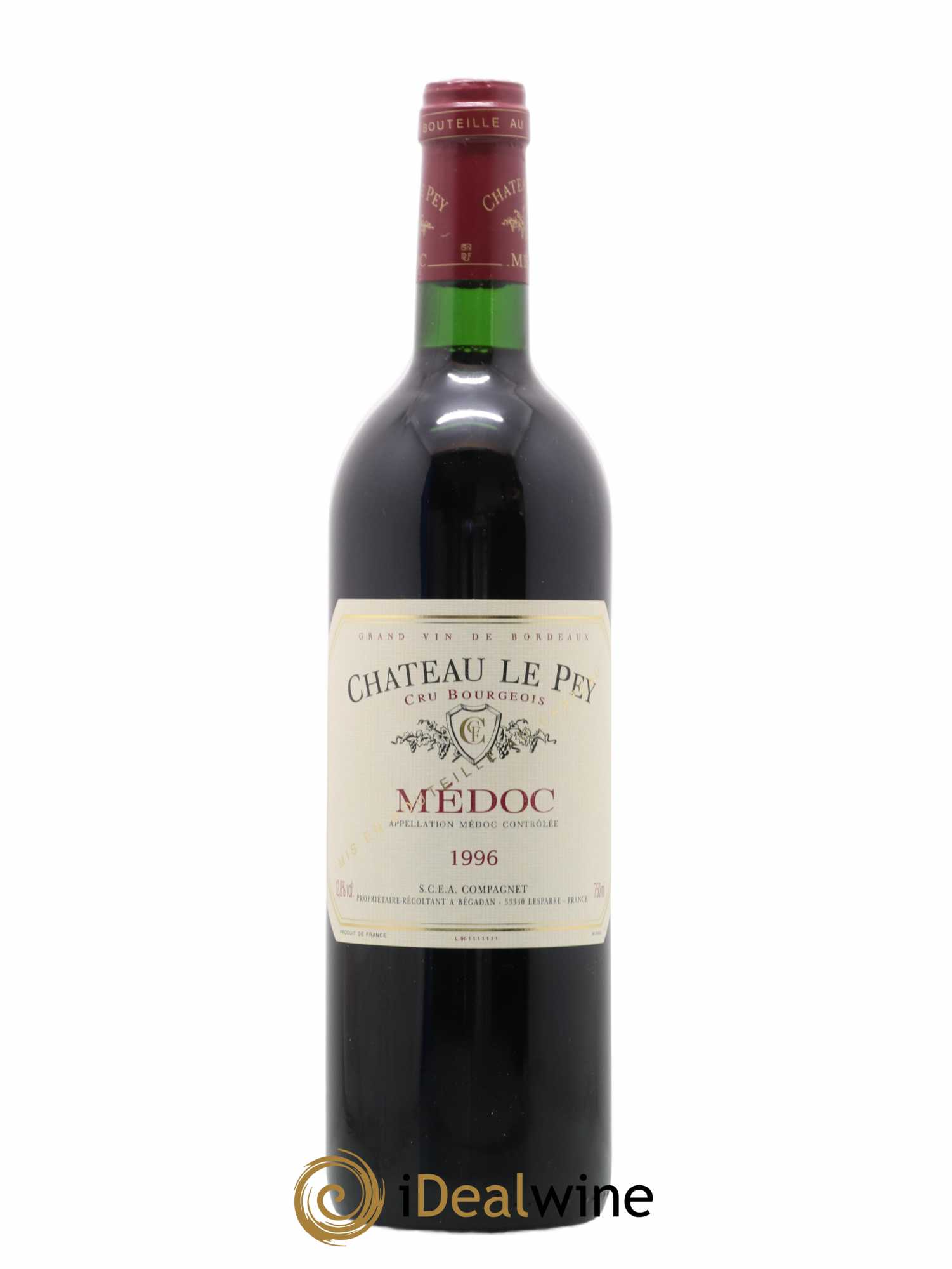 Médoc Château Le Pey 1996 - Lot de 1 bouteille - 0