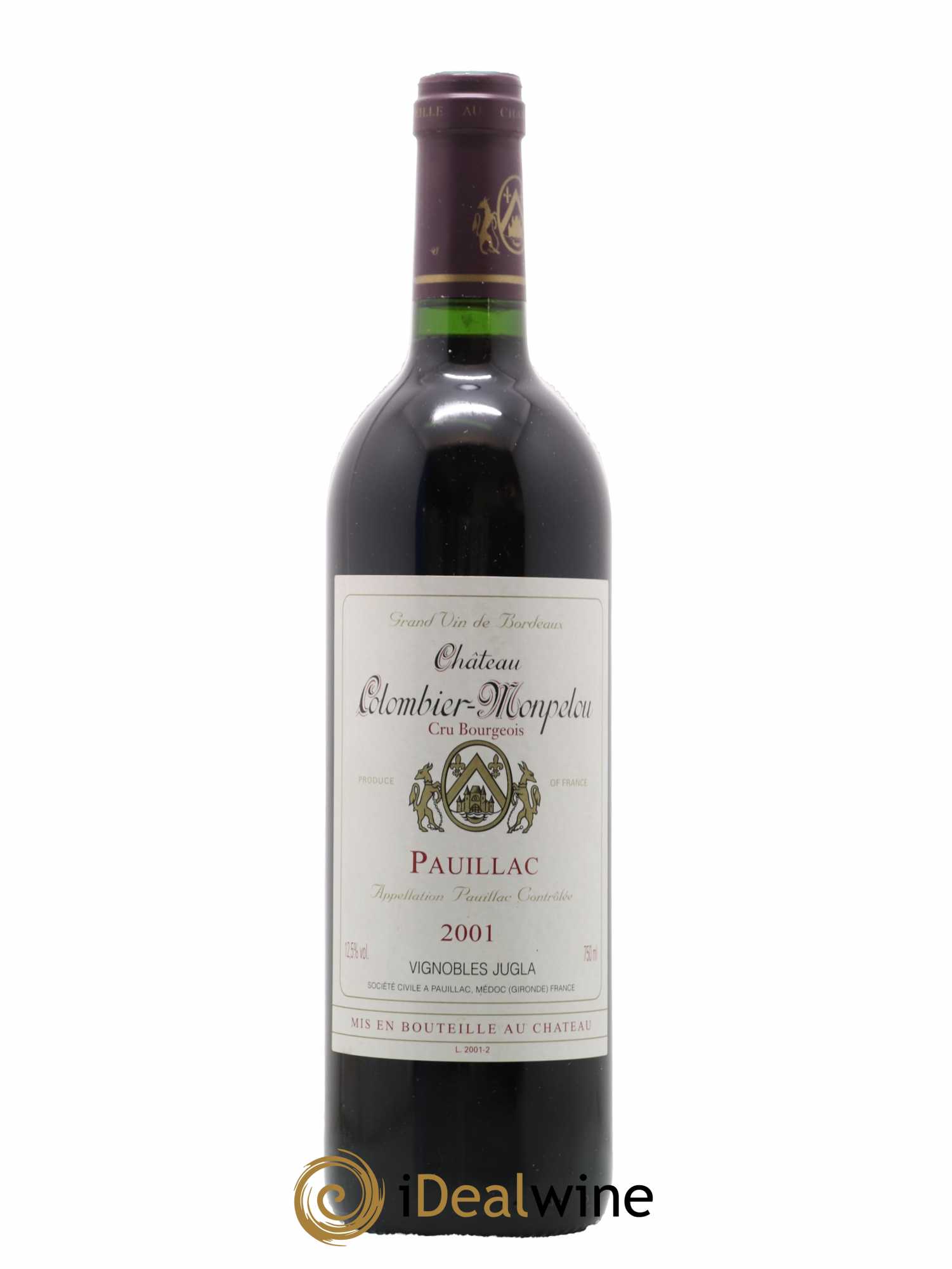 Château Colombier Monpelou Cru Bourgeois 2001 - Lot de 1 bouteille - 0