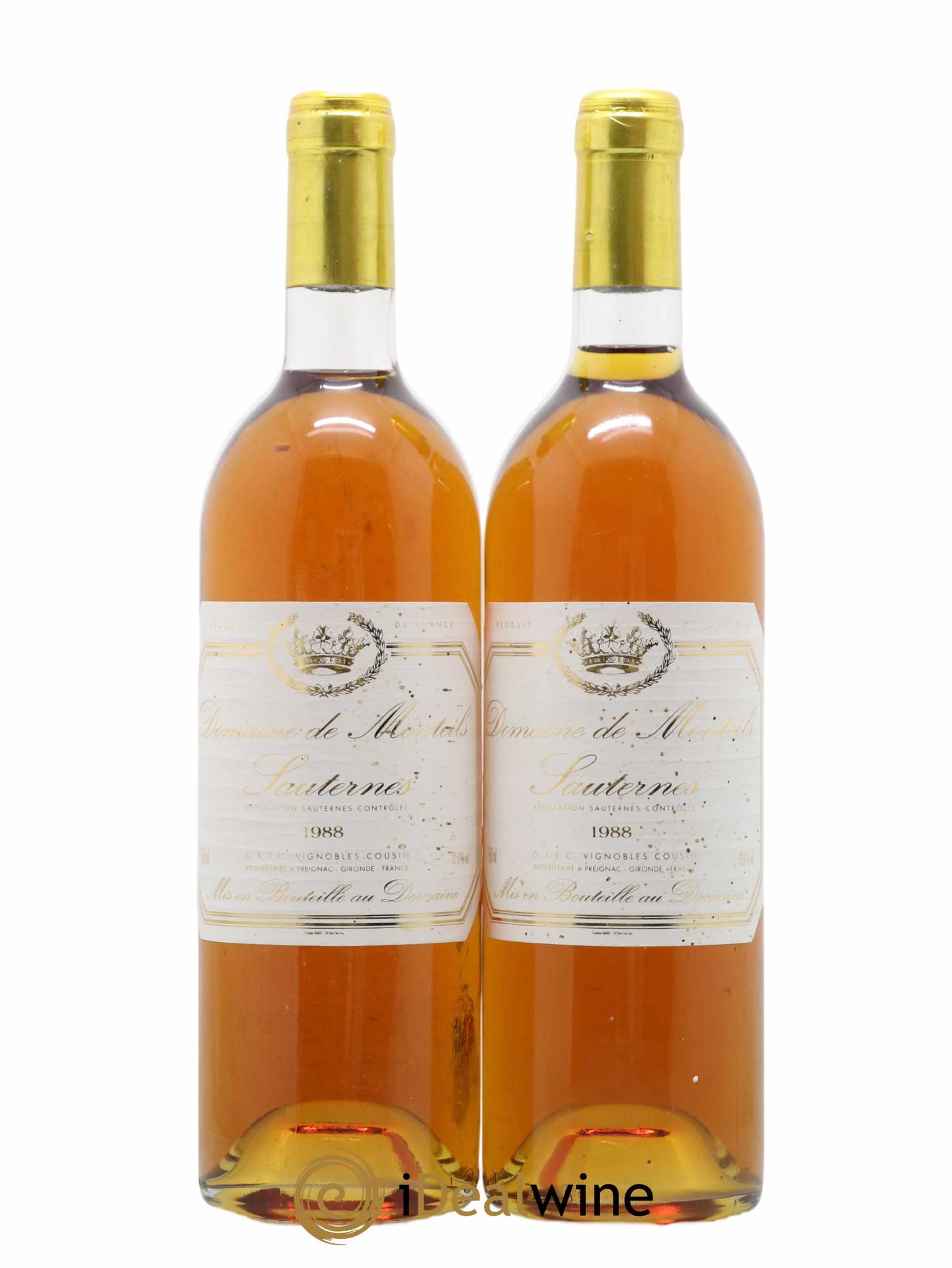 Sauternes Domaine des Monteils 1988 - Lotto di 2 bottiglie - 0