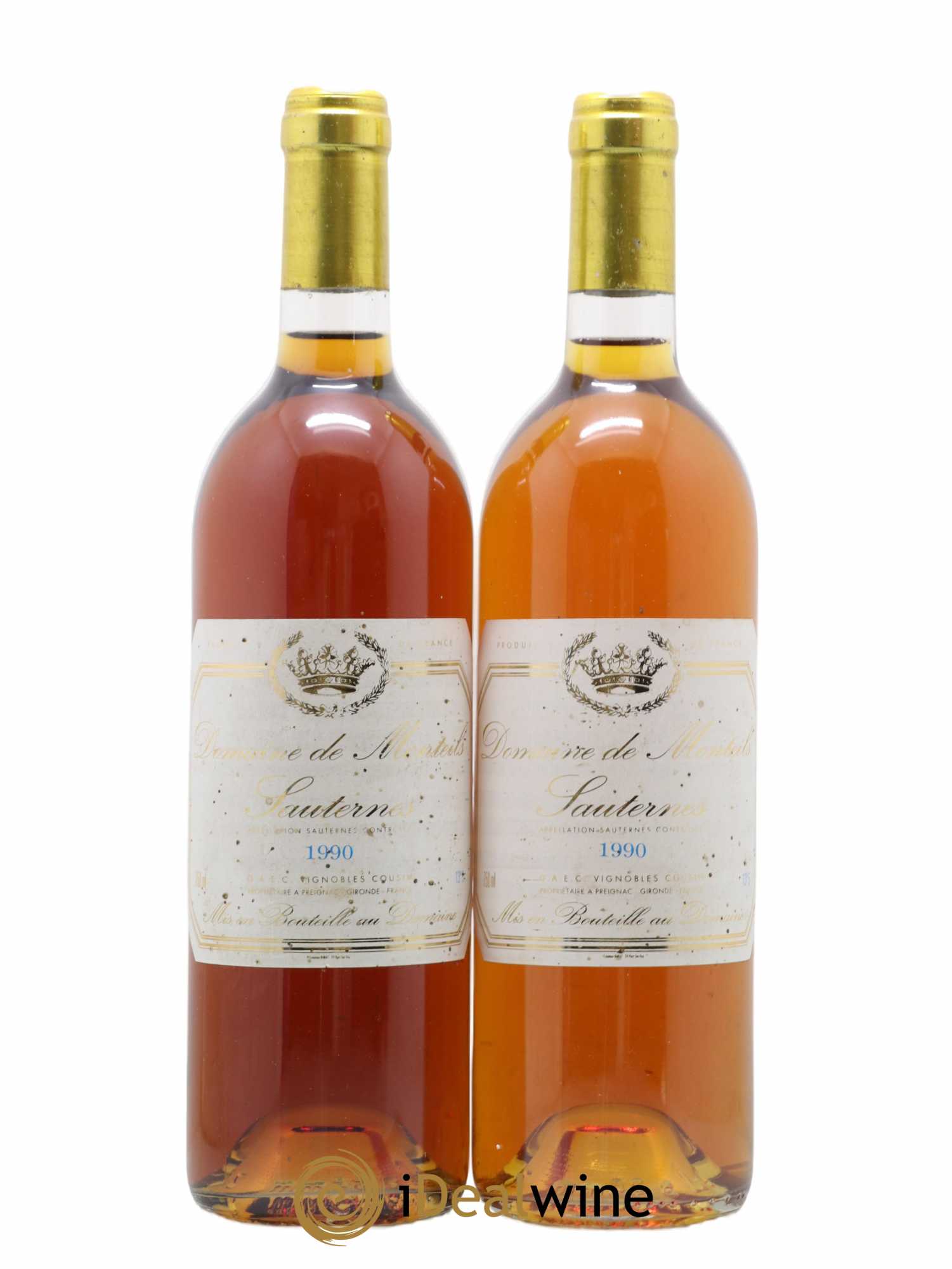 Sauternes Domaine des Monteils 1990 - Lotto di 2 bottiglie - 0