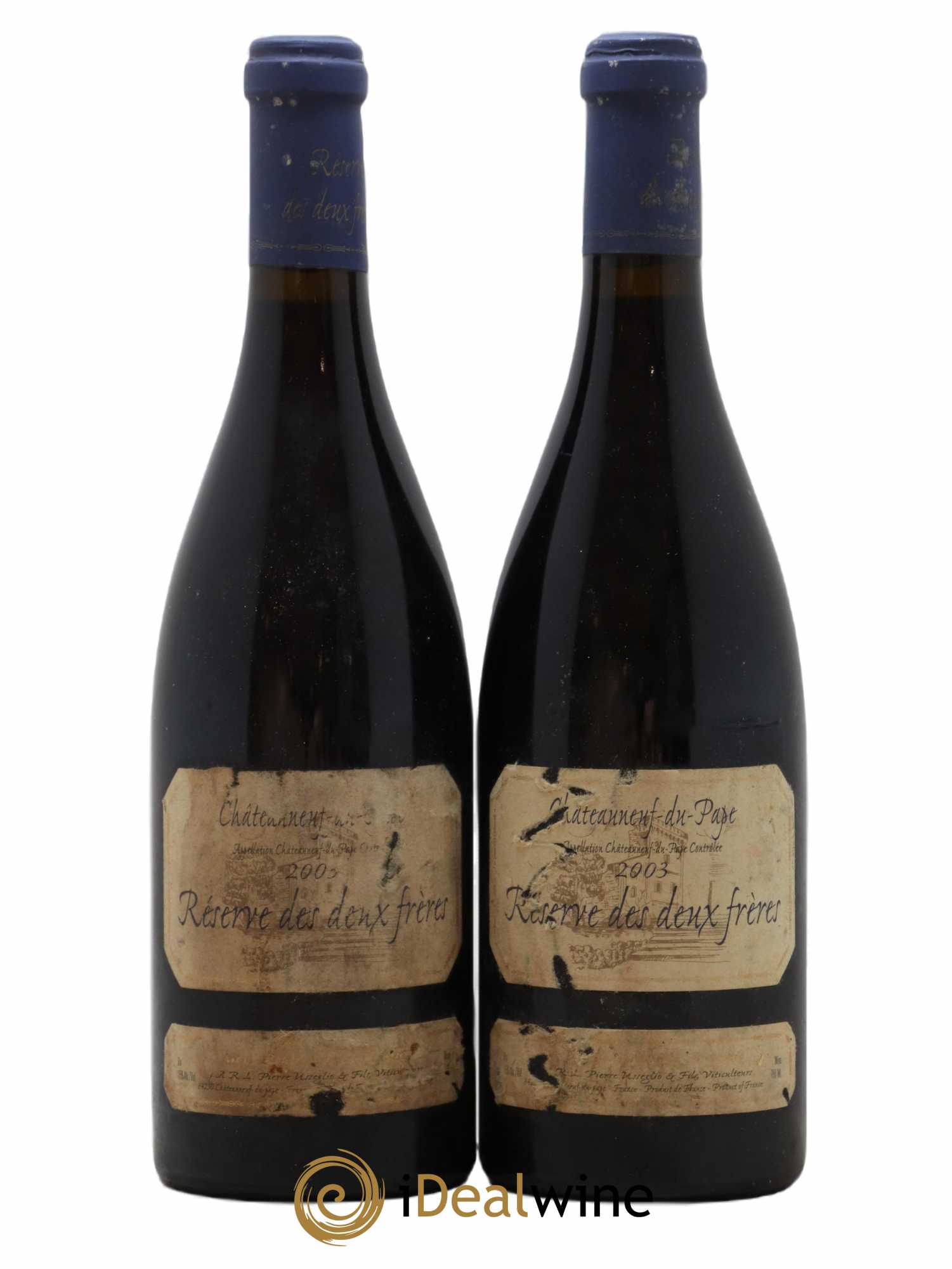 Châteauneuf-du-Pape Réserve des 2 frères Pierre Usseglio & Fils 2003 - Lot de 2 bouteilles - 0