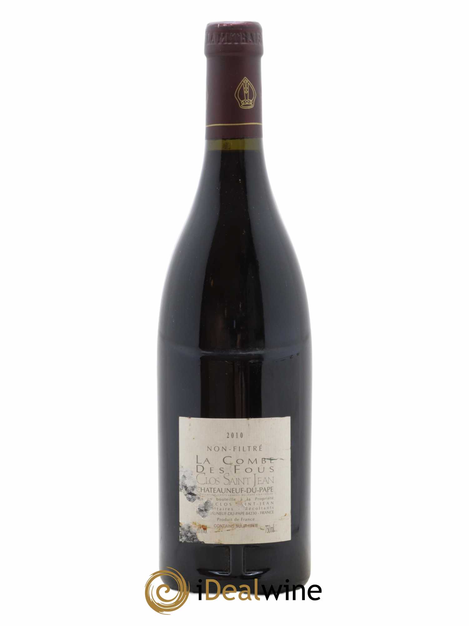 Châteauneuf-du-Pape Clos Saint-Jean La Combe des Fous Pascal et Vincent Maurel 2010 - Posten von 1 Flasche - 1