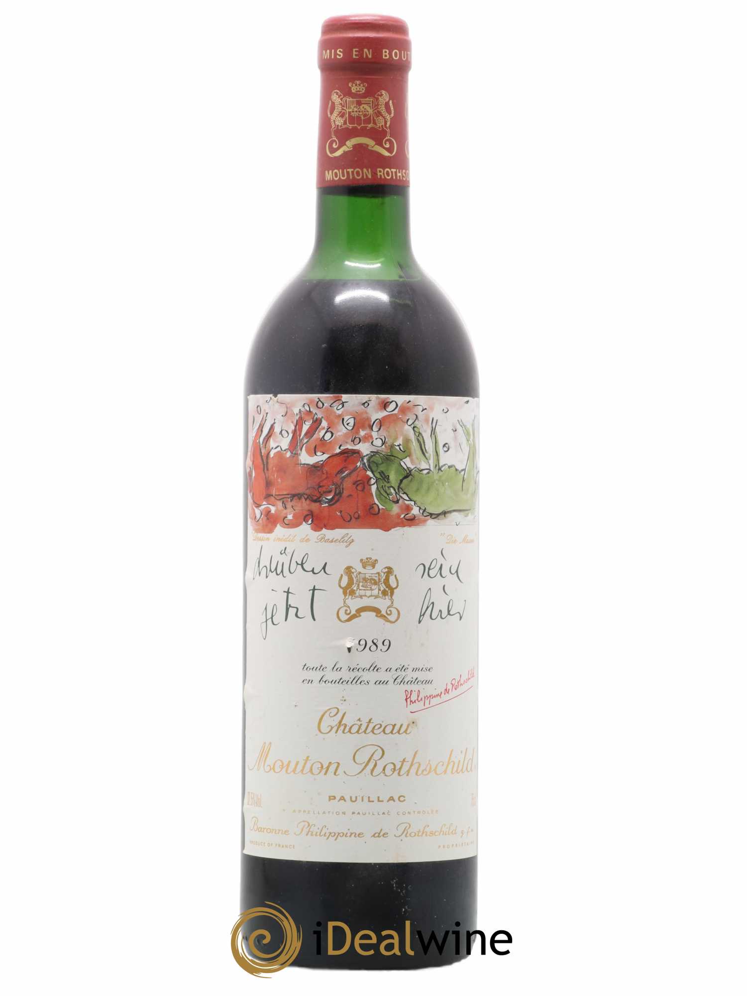 Château Mouton Rothschild 1er Grand Cru Classé 1989 - Lot de 1 bouteille - 0