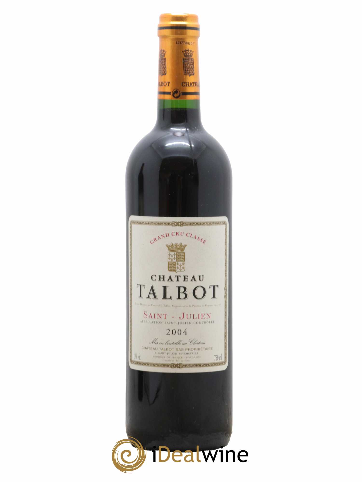 Château Talbot 4ème Grand Cru Classé 2004 - Lot de 1 bouteille - 0