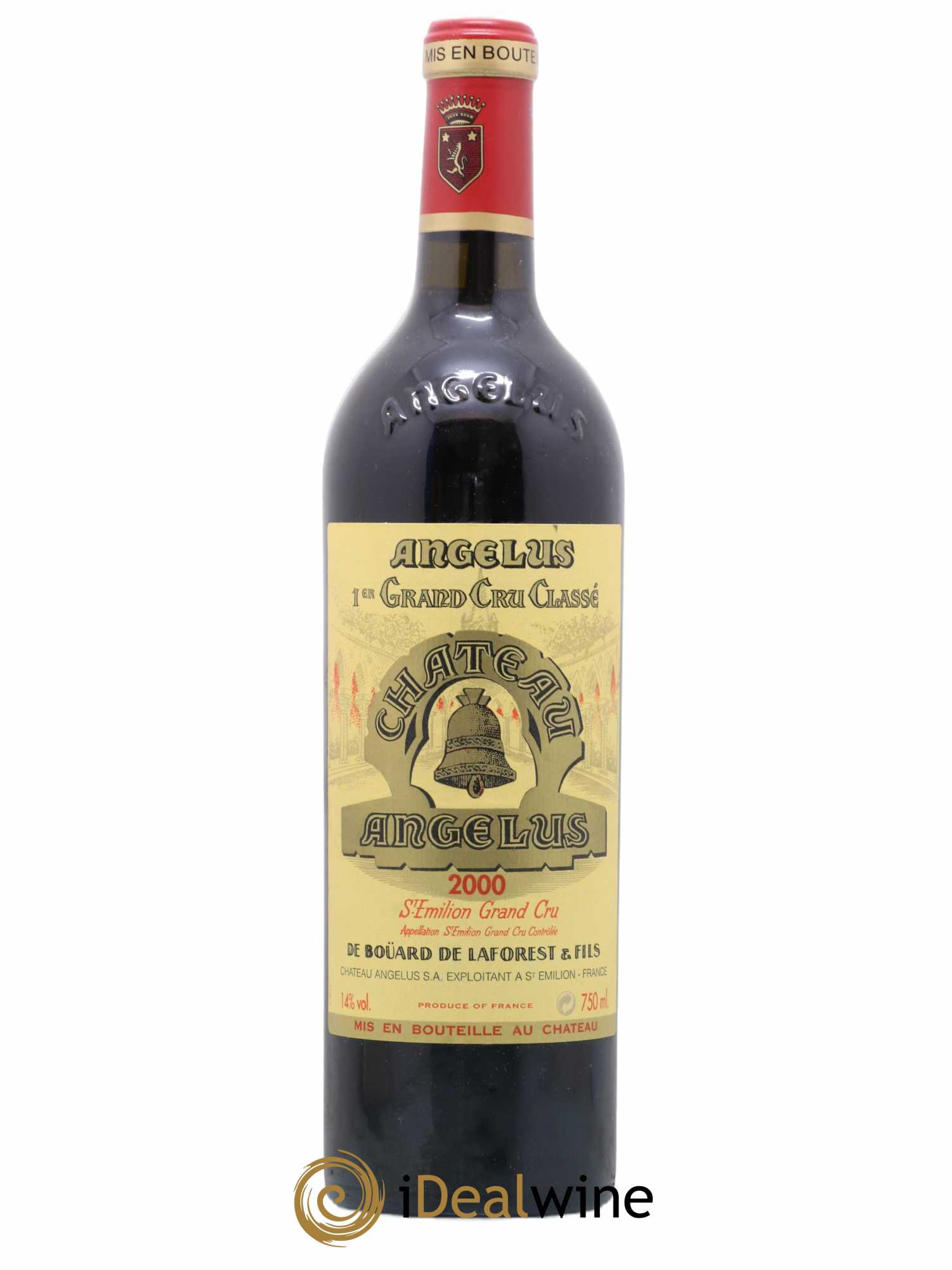 Château Angélus 1er Grand Cru Classé A 2000 - Lot de 1 bouteille - 0