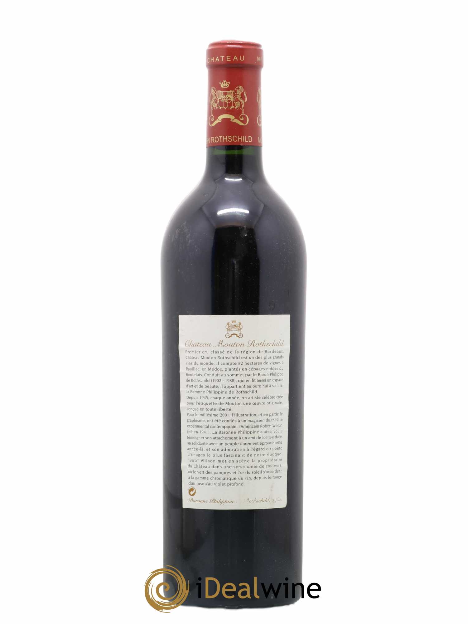 Château Mouton Rothschild 1er Grand Cru Classé 2001 - Lot de 1 bouteille - 1