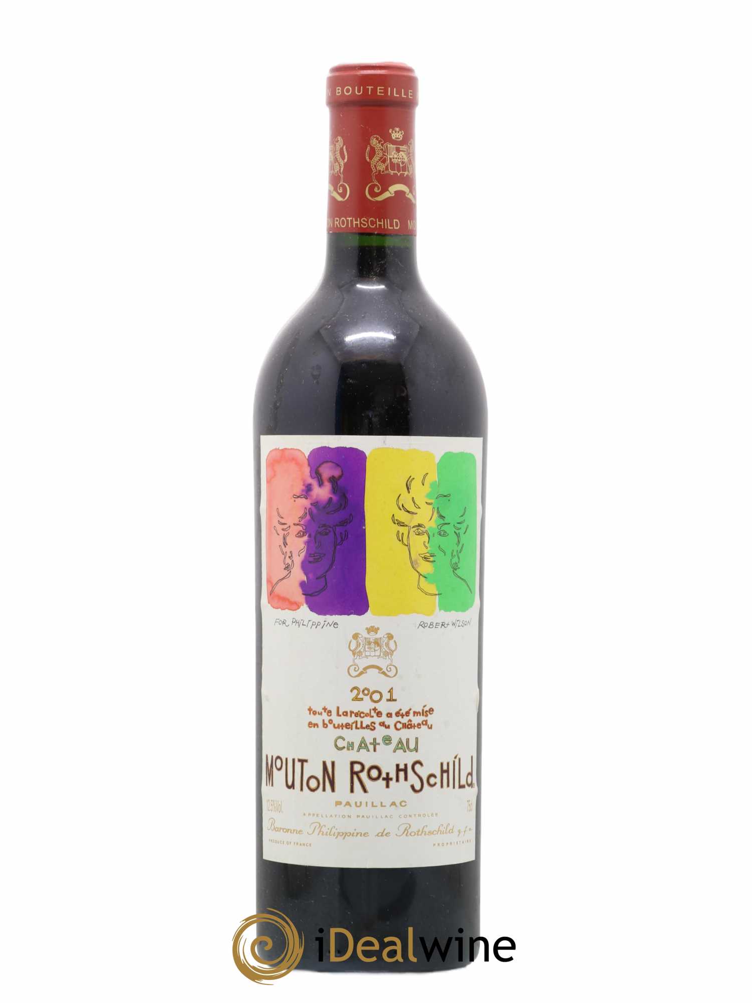 Château Mouton Rothschild 1er Grand Cru Classé 2001 - Lot de 1 bouteille - 0