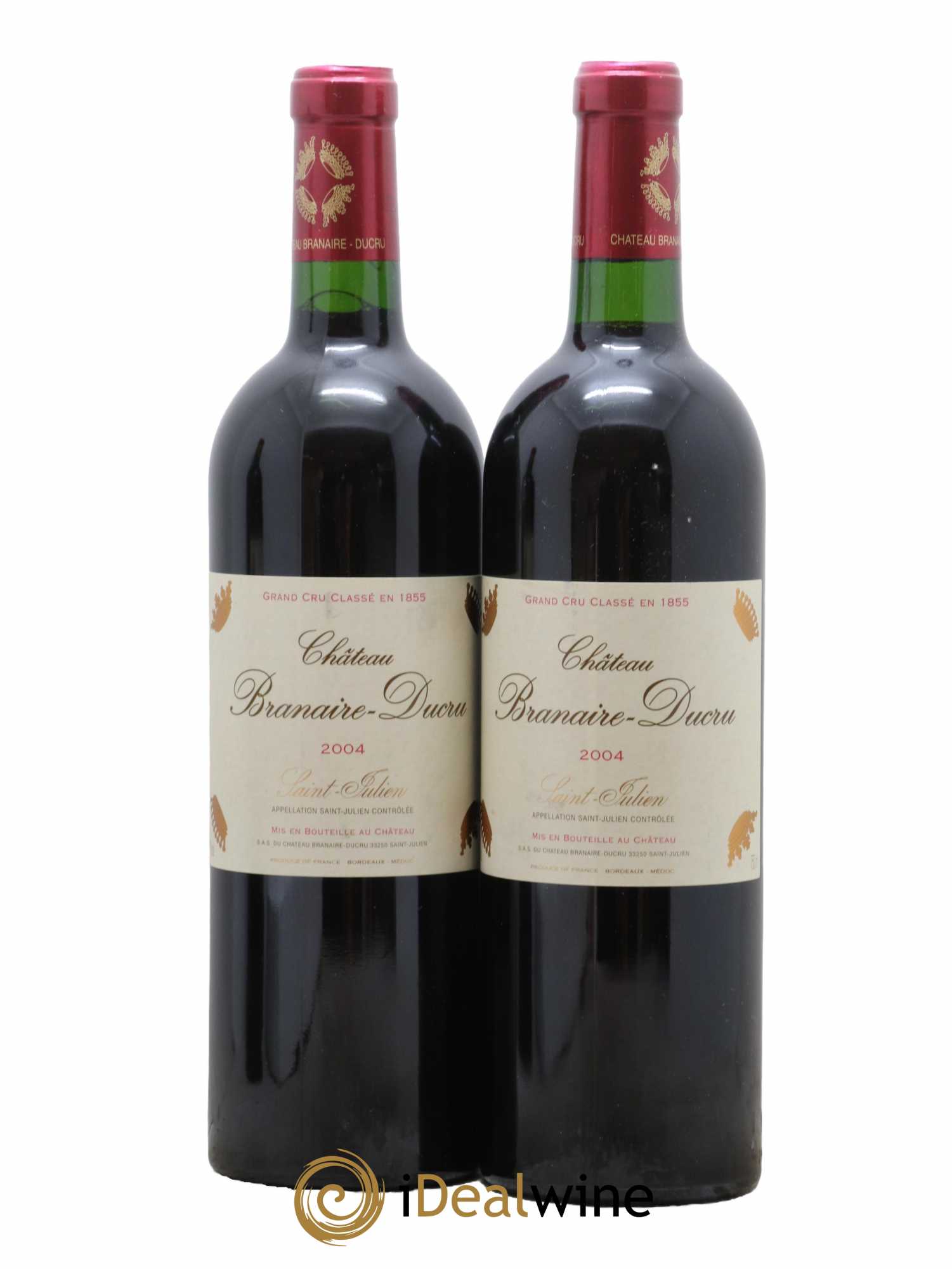 Château Branaire Ducru 4ème Grand Cru Classé 2004 - Lot de 2 bouteilles - 0