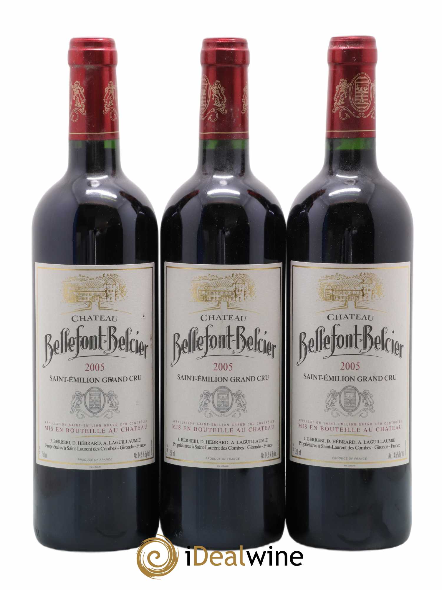 Château Bellefont-Belcier Grand Cru Classé 2005 - Lot de 3 bouteilles - 0