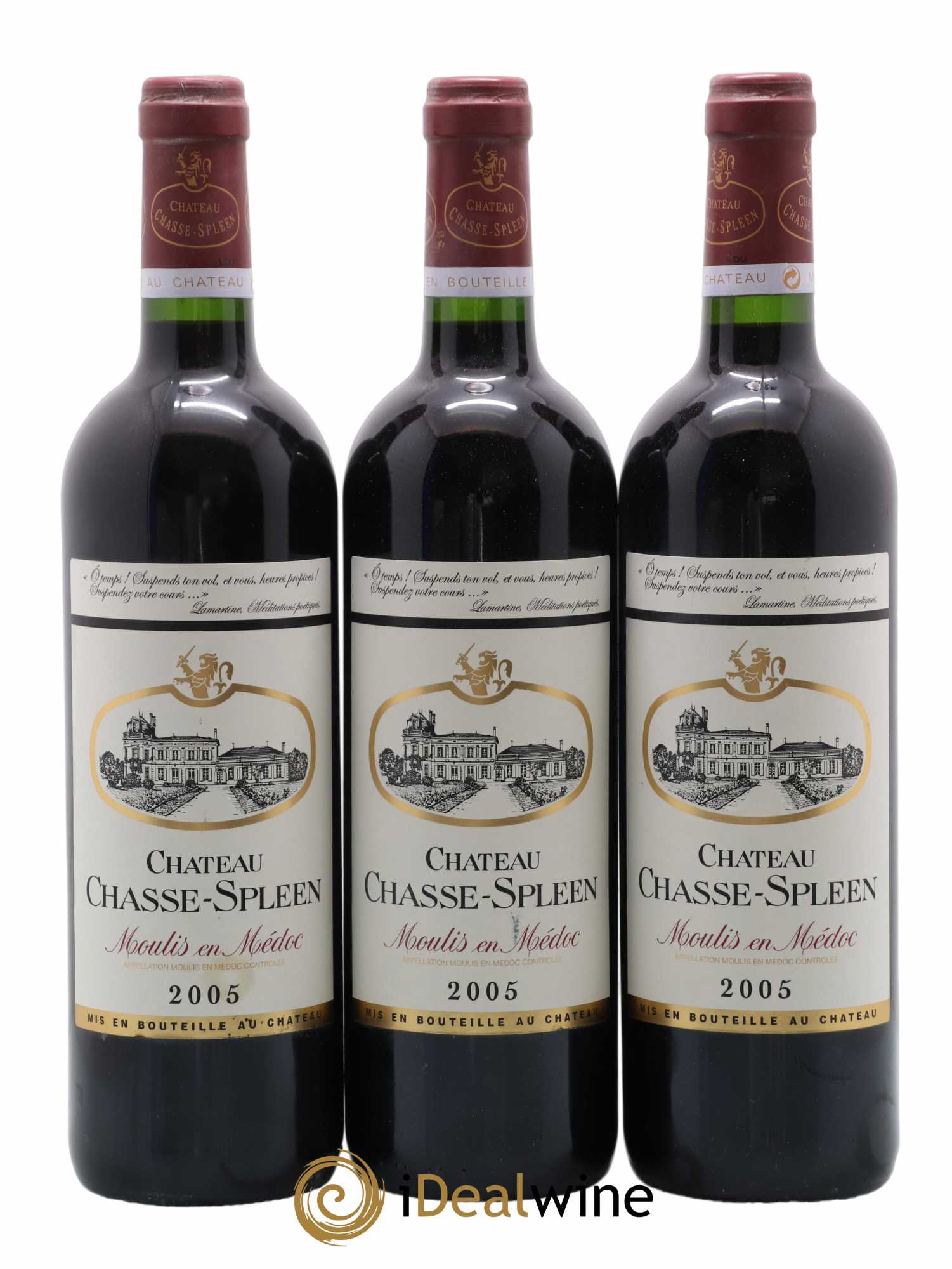Château Chasse Spleen 2005 - Lot de 3 bouteilles - 0